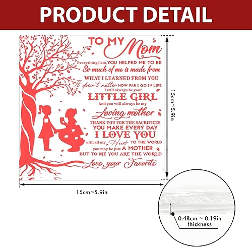 Miniatura 2 de Lámpara de ilusión 3D con base de madera alimentada por USB, luz nocturna acrílica para mamá, regalo de hija o niño, regalo de mamá madrastra,