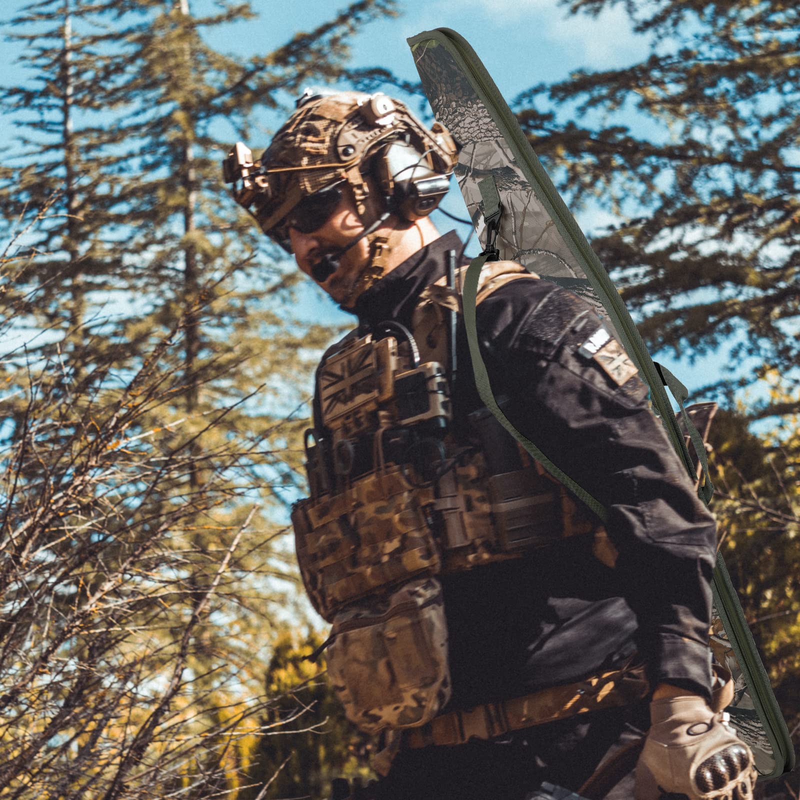 AUMTISC Fundas Blandas para Rifle, Bolsa para Rifle de Aire, Bolsa Acolchada para Almacenamiento de Escopeta, Bolsa para Rifles con Alcance