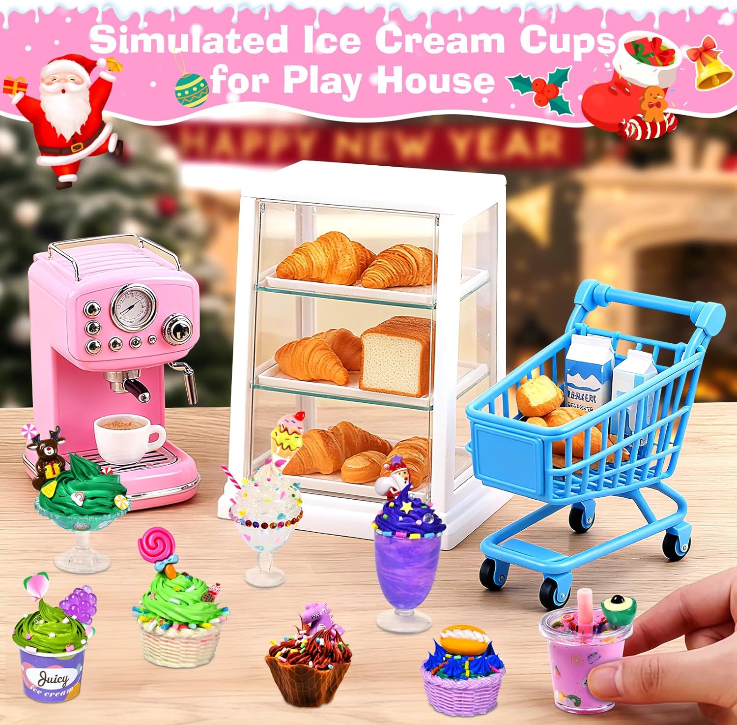 Advent Calendar 2025 for Girls, Ice Cream Cup Advent Calendar for Kids, 24 Days of Christmas Countdown Calendar DIY Craft Kit for 6-12 Ages - Image 4