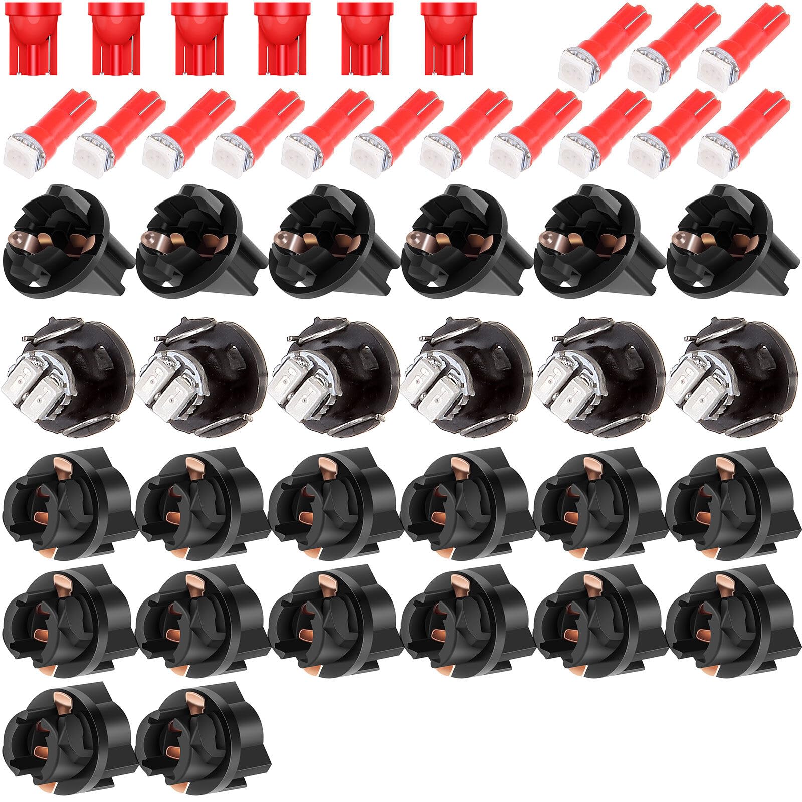 LBRST 6 x T10 6-3020-SMD Red 168 Instrument Lights 6 x T10 168 Twist Lock Socket 14 x T5 1-5050-SMD Red 74 73 2721 Instrument Lights 14 x T5 74 73 2721 Twist Lock Socket