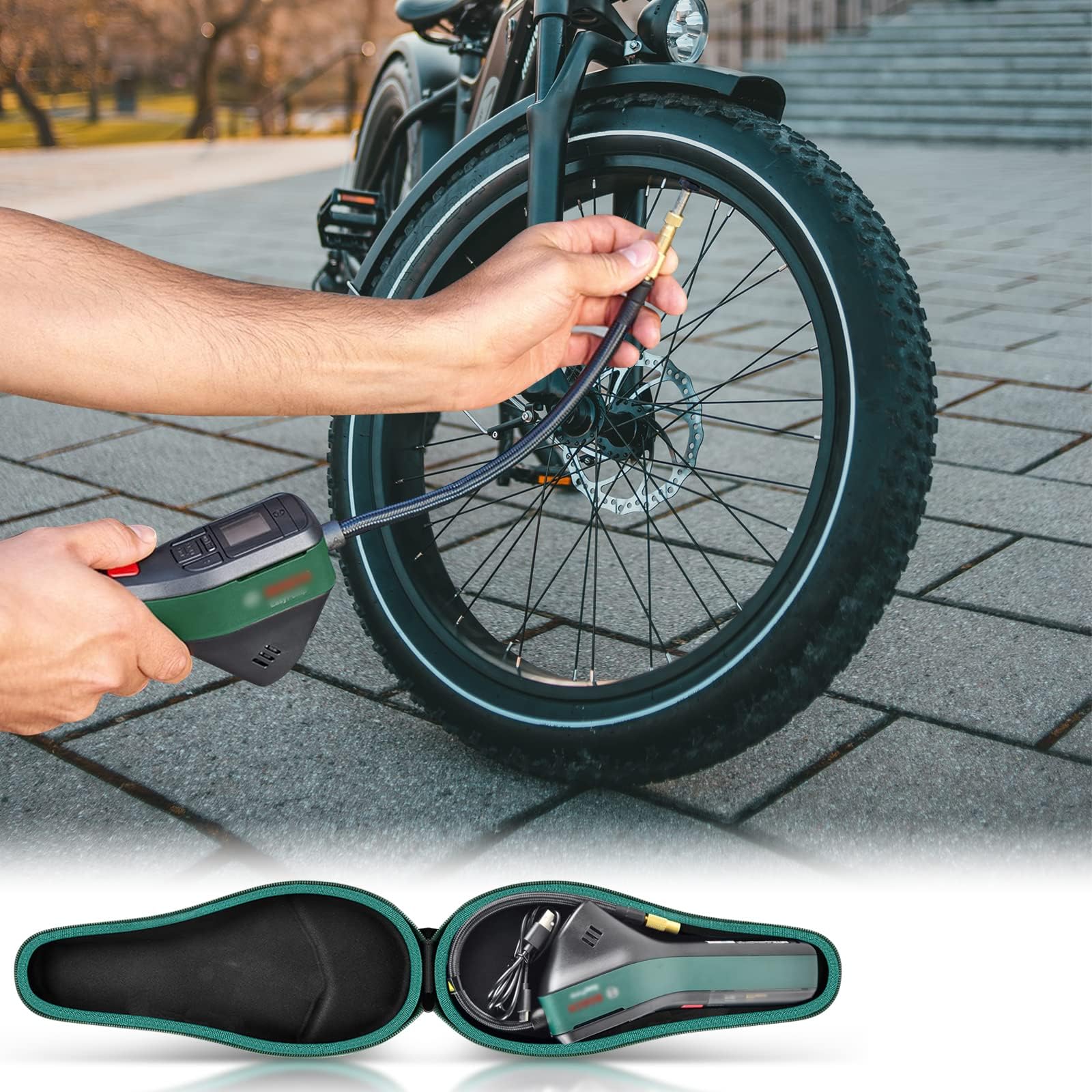 Borsa Da Trasporto Per Pompa Bosch EasyPump – Custodia In EVA, 27x13x7,5 Cm, Rossa, Con Scomparto Accessori