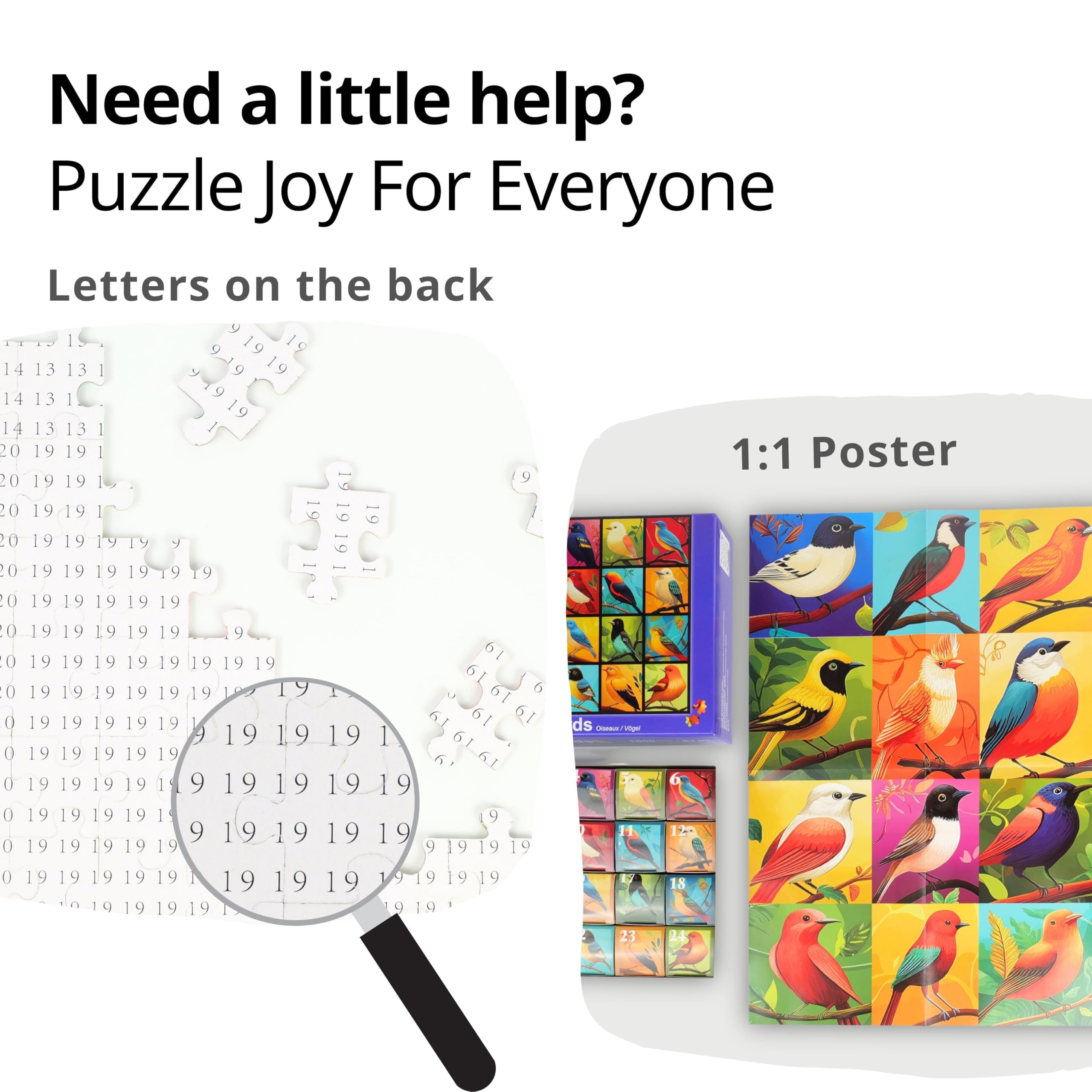 Birds, 24 Mini Pack, 1000 Pieces Puzzles, Calendar Puzzles, Individual Puzzles - Image 4