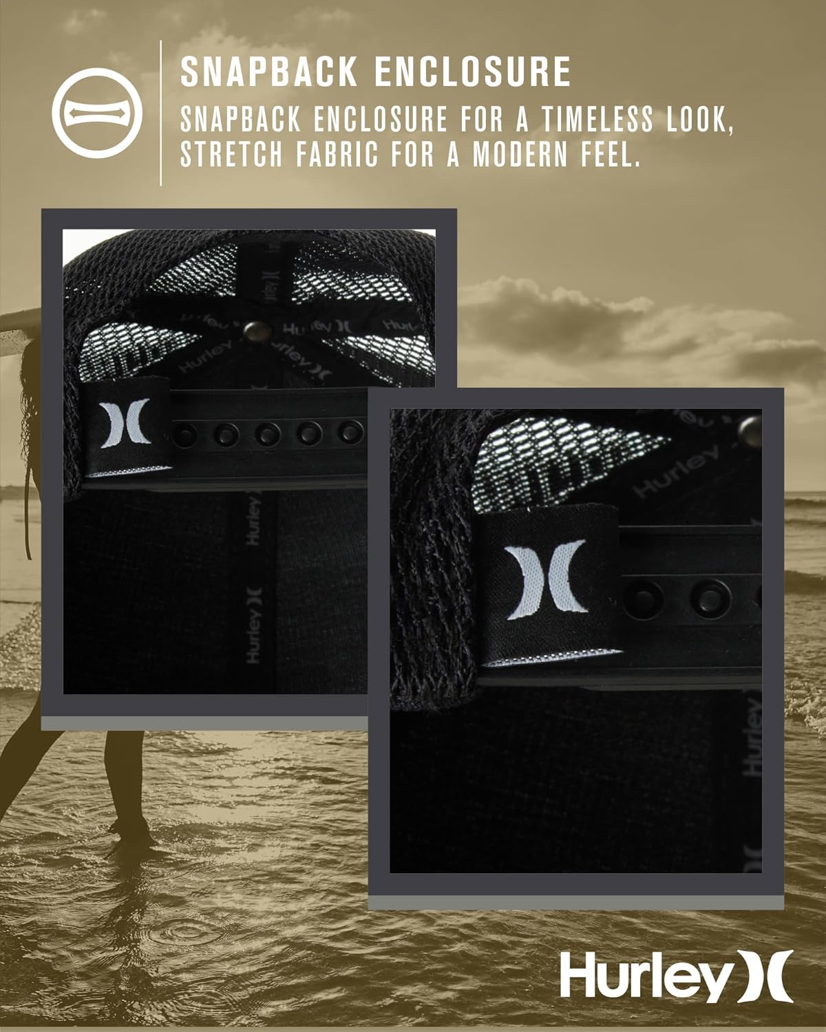 Hurley Mens Dri-fit Baylin Baseball Hat - Image 5