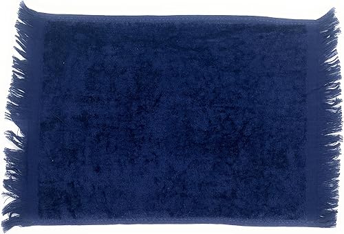 Toalla de mano reversible con flecos (tamaño 11 pulgadas de ancho x 18 pulgadas de largo) Juego de toallas de algodón de rizo para uso en la cara y