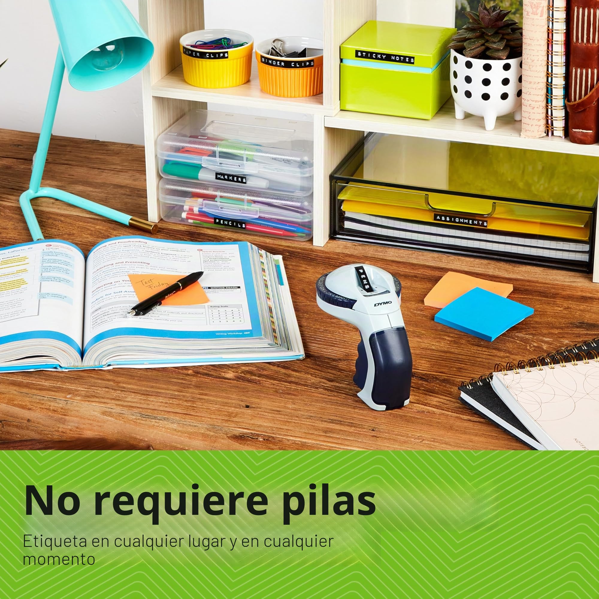 Dymo Kit de iniciación Etiquetadora Omega en Relieve con 3 Cintas, diseño ergonómico