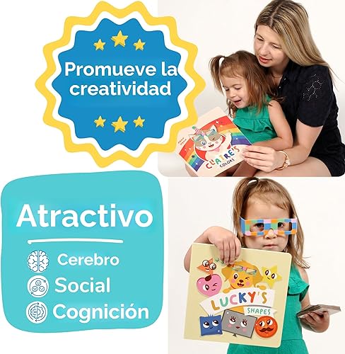 Miniatura 6 de TOYVENTIVE Libros educativos, tarjetas flash y rompecabezas regalos de cumpleaños para niños de 1, 2, 3 y 4 años, juguetes de aprendizaje y
