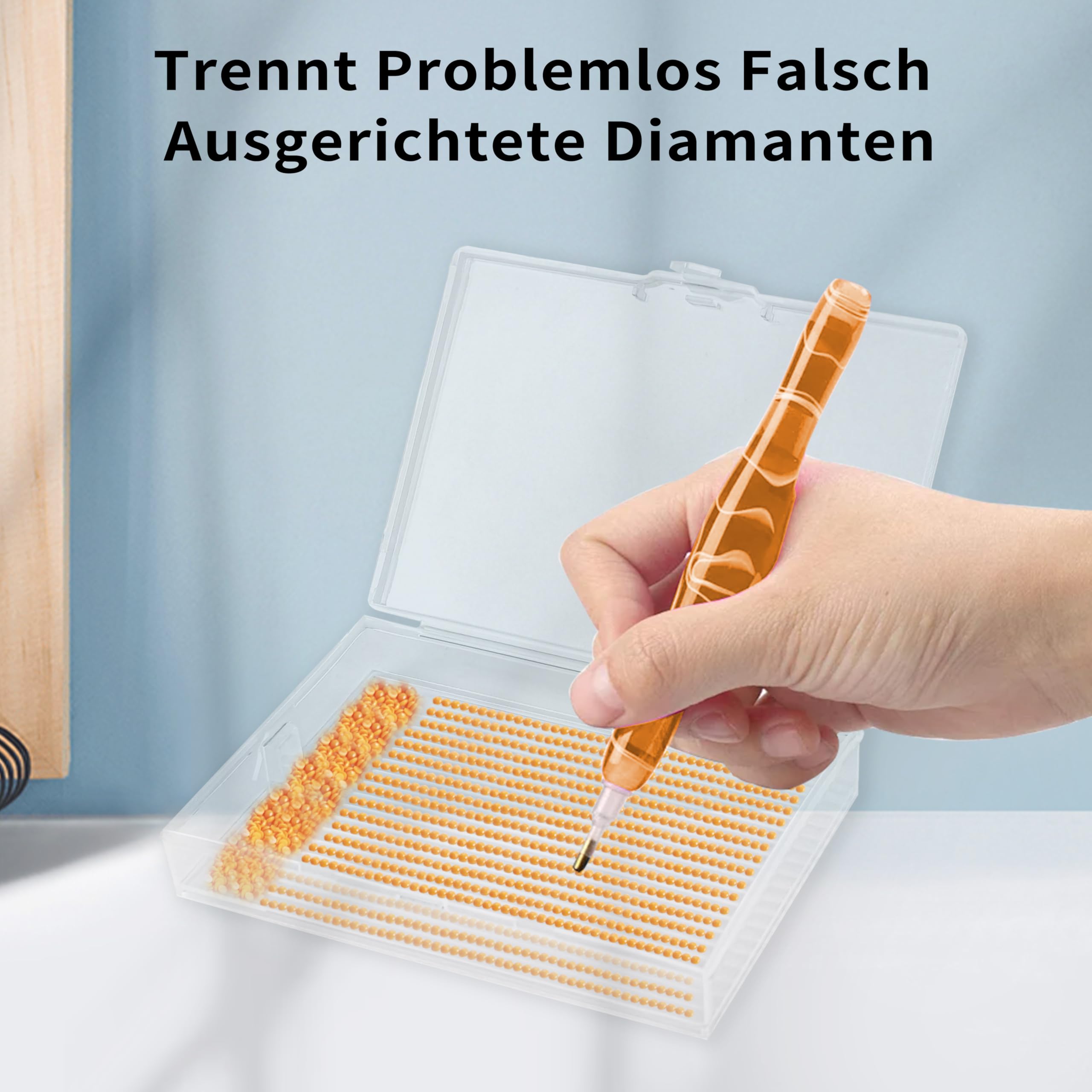 Mlife - Caja de almacenamiento 2 en 1 para pinturas de diamantes con tapa, juego de botes para pintar con diamantes, accesorios para cuadros de diamantes para adultos, 36 piezas