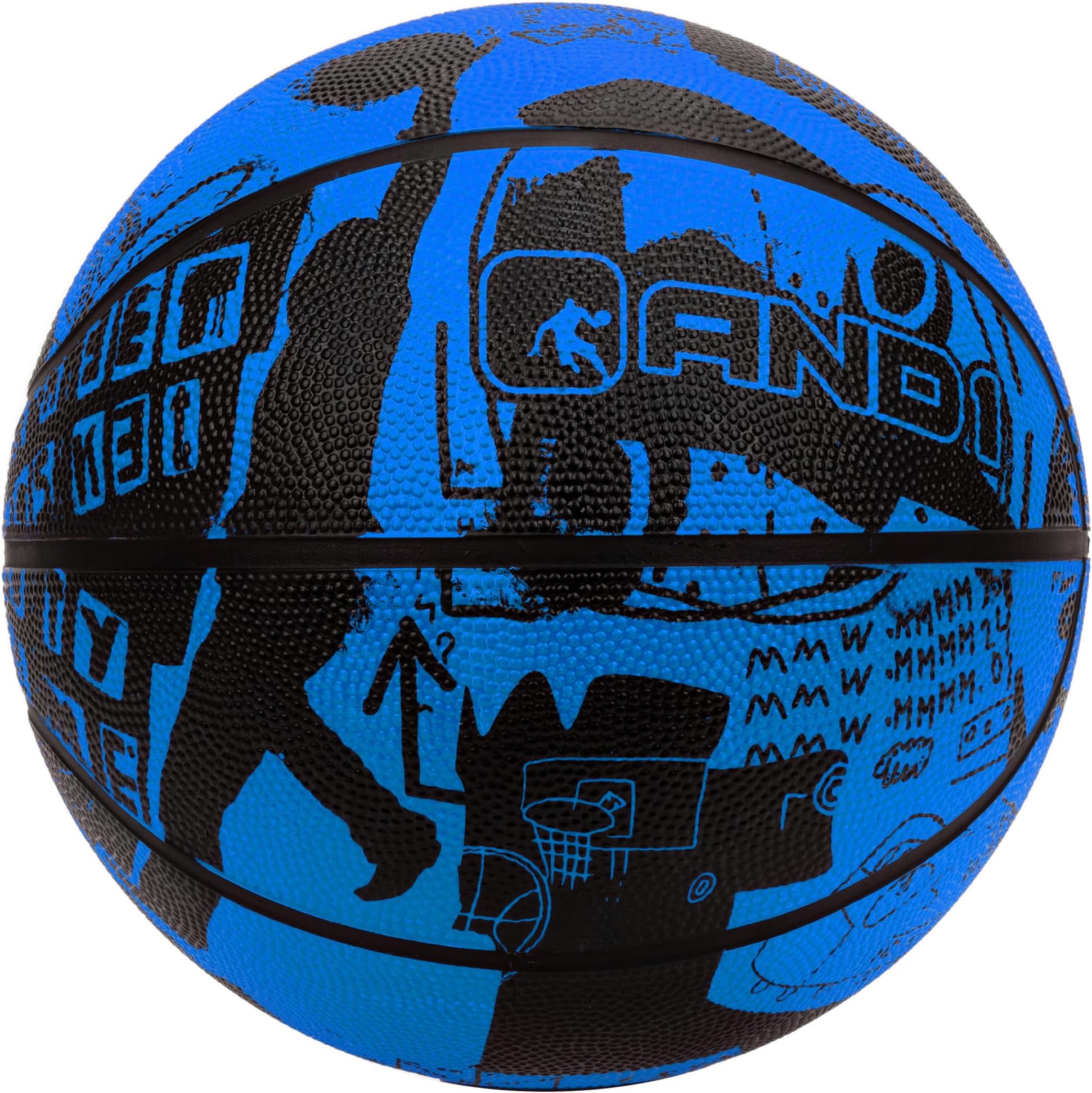 AND1Street Art Rubber Basketball: Official Regulation Size 7 (29.5 inches) Rubber Basketball - Deep Channel Construction Streetball, Made for Indoor Outdoor