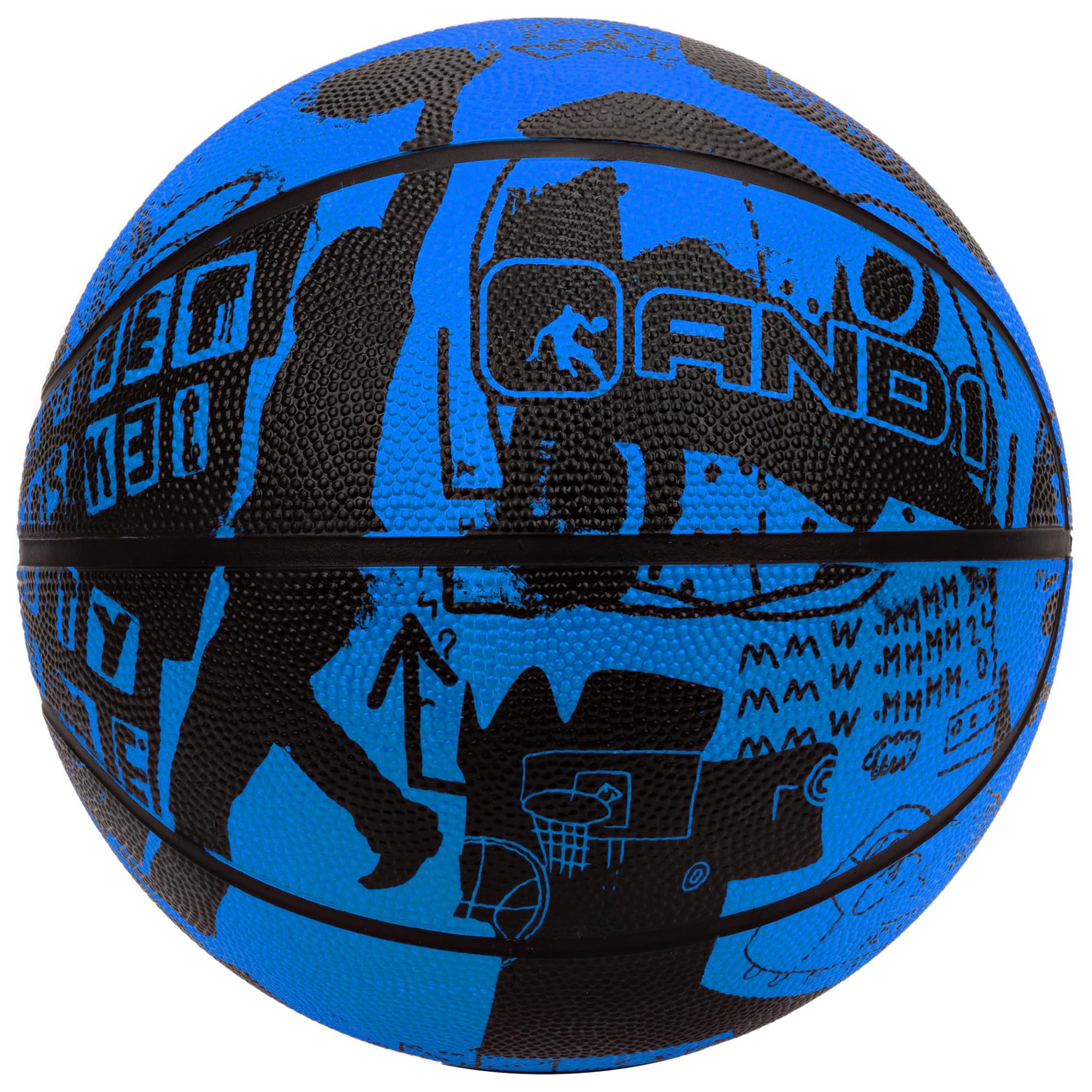 AND1Street Art Rubber Basketball: Official Regulation Size 7 (29.5 inches) Rubber Basketball - Deep Channel Construction Streetball, Made for Indoor Outdoor