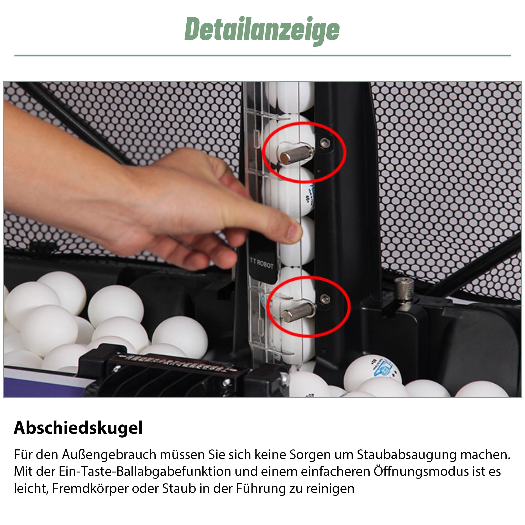 Tischtennis Roboter, Tischtennis Roboter Ballmaschine mit Netz, Table Tennis Robot für Einzeltraining kein manuelles Ballsammeln