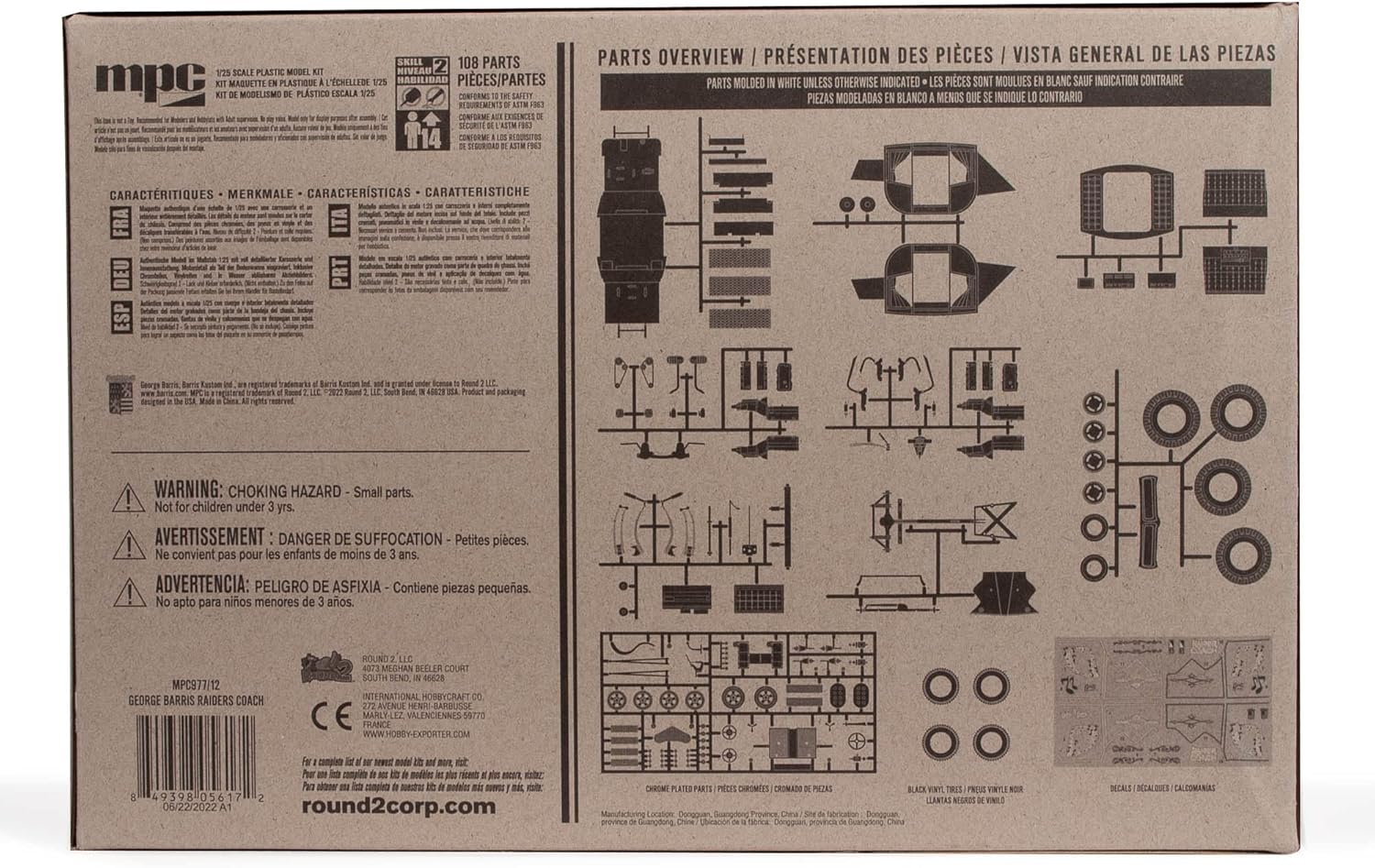 MPC George Barris Raiders Coach 1:25 Scale Model Kit