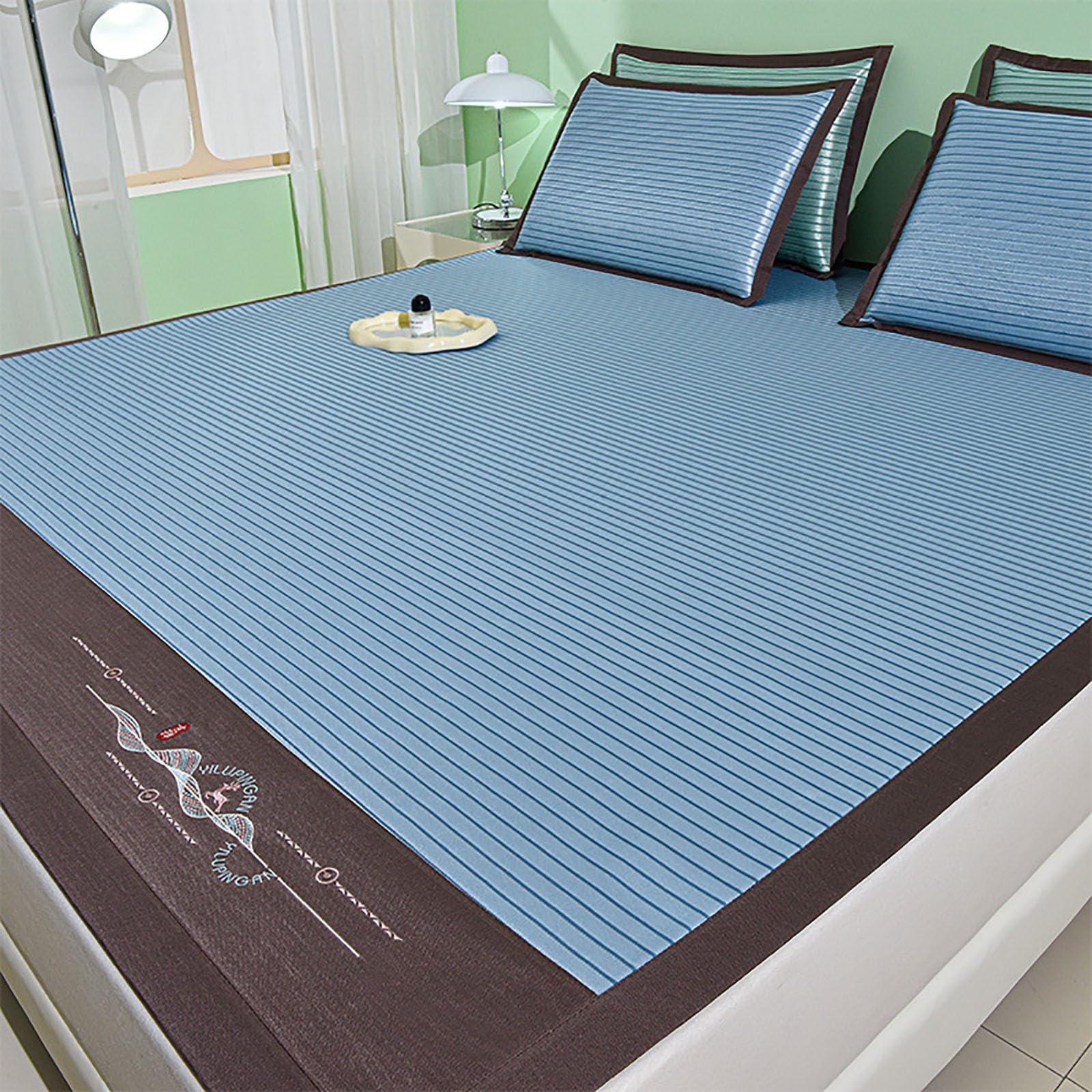 HYQOUKLR Rattan Mat Bed, Cooling Sleeping Mat Foldable Bamboo Mattress Breathable Rattan Pad Multiple Sizes(Color C,90cm)