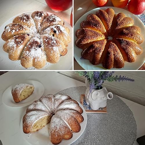 Miniatura 8 de Molde de silicona de calabaza de 9 pulgadas, molde de silicona antiadherente con forma de calabaza para Acción de Gracias, Halloween, pasteles, pan,