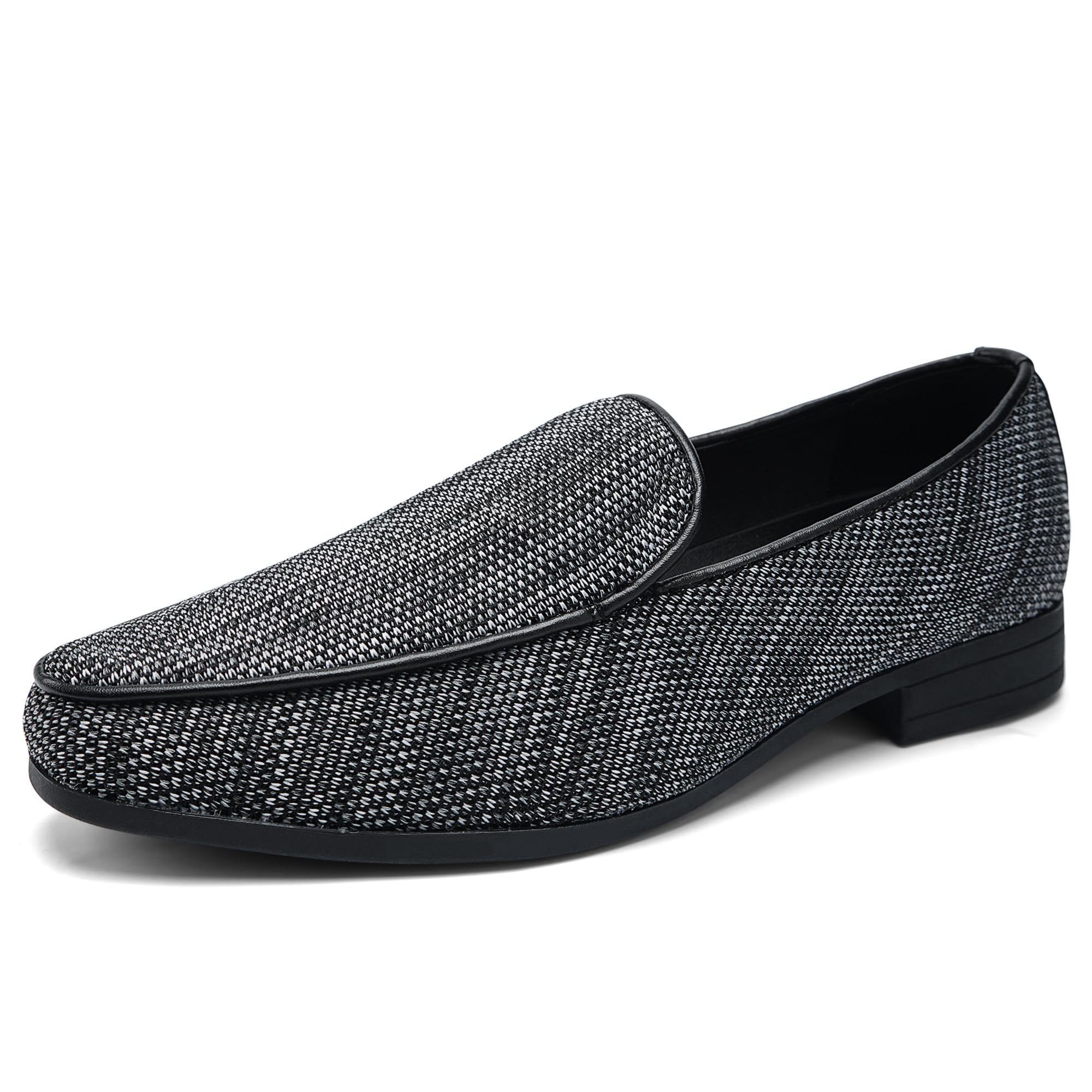 UUBARIS Mens Loafers Dress Slip On Driving Classic Tuxedo Suit Shoes Asphalt Size 14