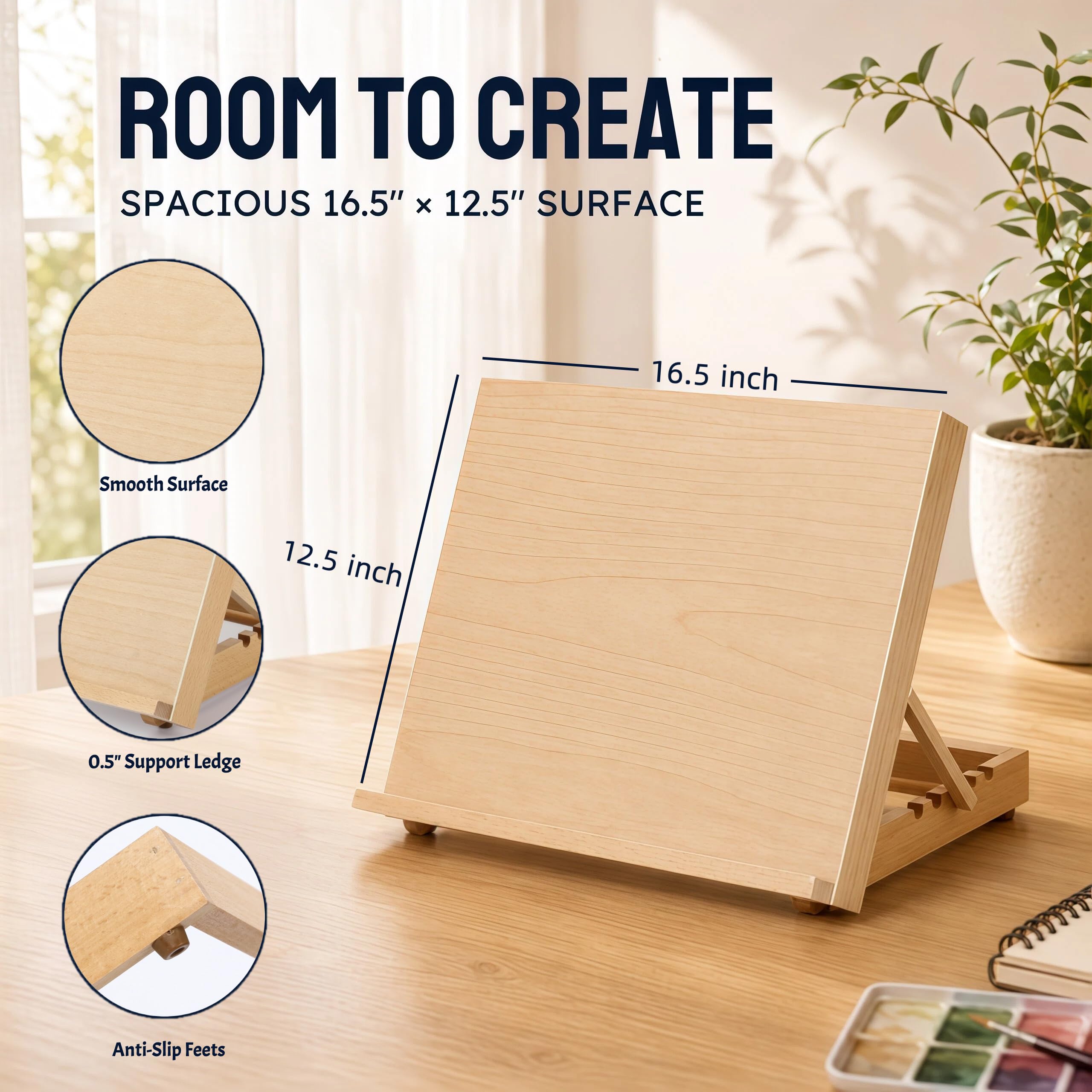Foldable Painting Easel - Tabletop Art Stand -3