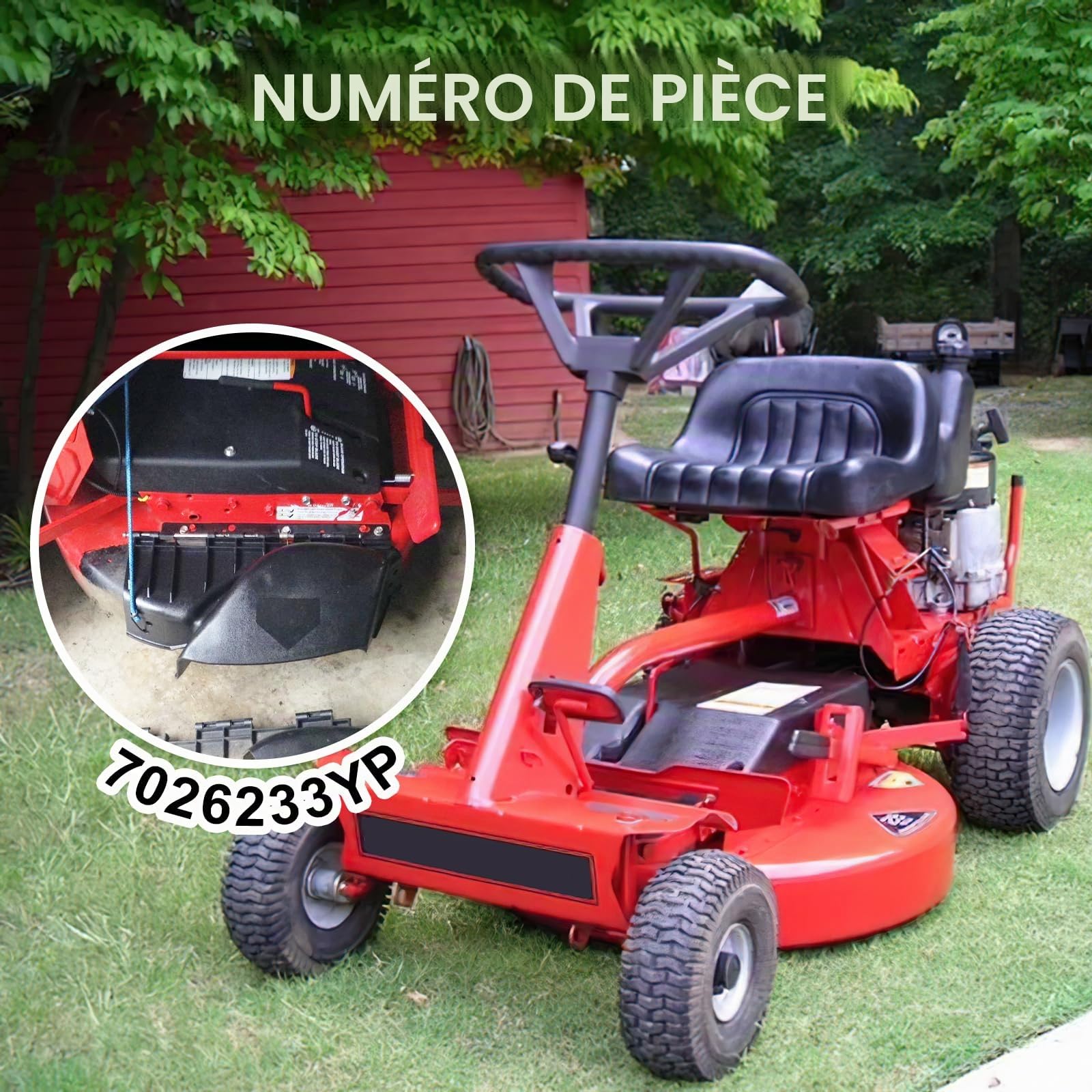 deawater 1 pièce 7026233YP Chute, Décharge, Noir pour Briggs and Stratton Snapper 63,5-83,8 cm Decks on Snapper & Simplicity Rider
