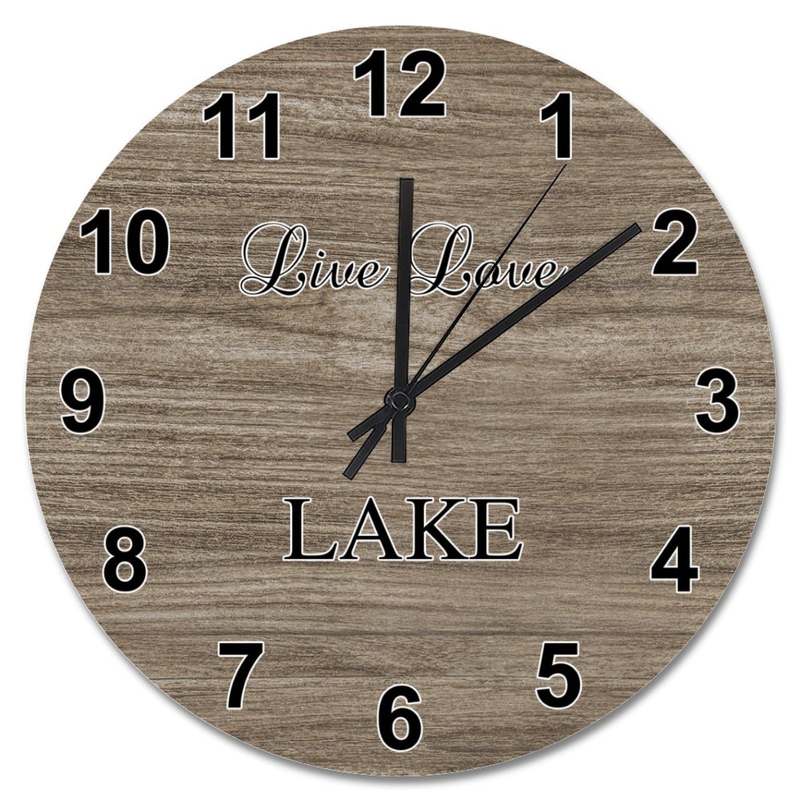 Horloge murale rustique Live Love Lake pour décorer votre maison de plage cet été