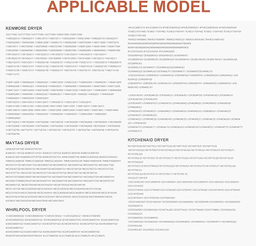 Miniatura 6 de Kenmore Elite Serie 110 70 80 - Kit de fusible térmico y termostato de límite alto, compatible con secadores eléctricos y de gas Maytag y Whirlpool