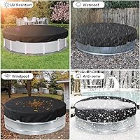 Vista 7 de Cubierta redonda de acero de 5 a 6 pies para piscina, cubiertas impermeables resistentes para piscina, cuerda de alambre y diseño de cabrestante que