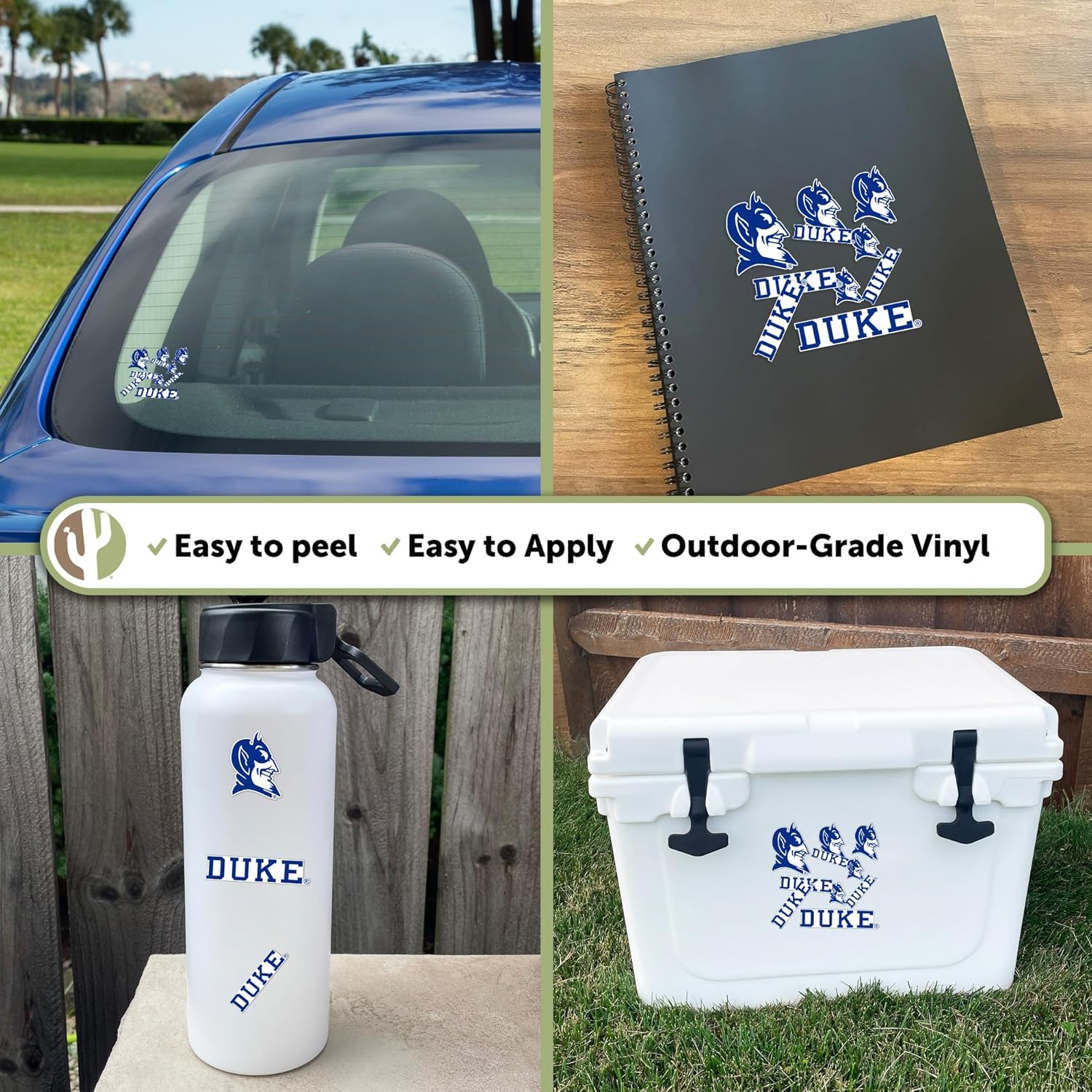Desert Cactus Duke University Blue Devils Sticker Vinyl Decals Laptop Water Bottle Car Scrapbook T1 (Type 1-2) - Image 5