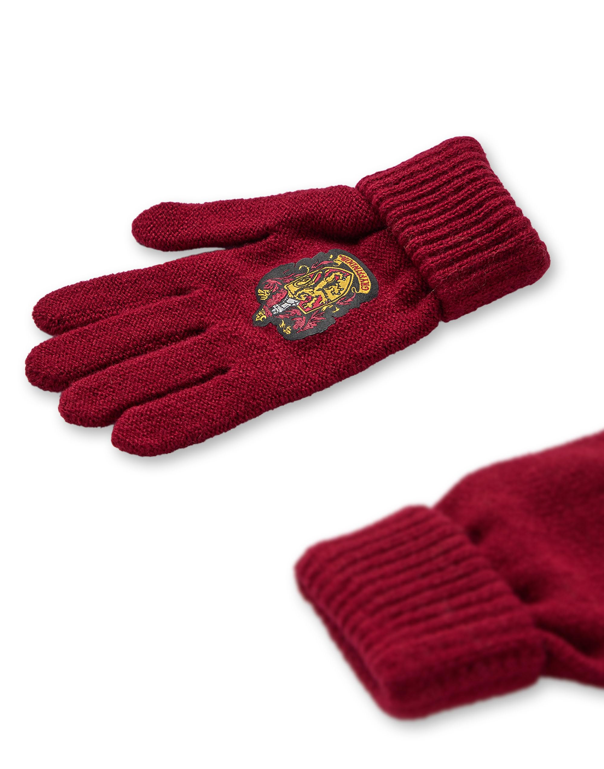 Harry Potter Ensemble chapeau et gants Enfants | Garçons Filles Gryffondor Serdaigle Serpentard Poufsouffle Options de la Maison Tricoté Pom Pom Beanie | Chapeau d'hiver magique taille unique