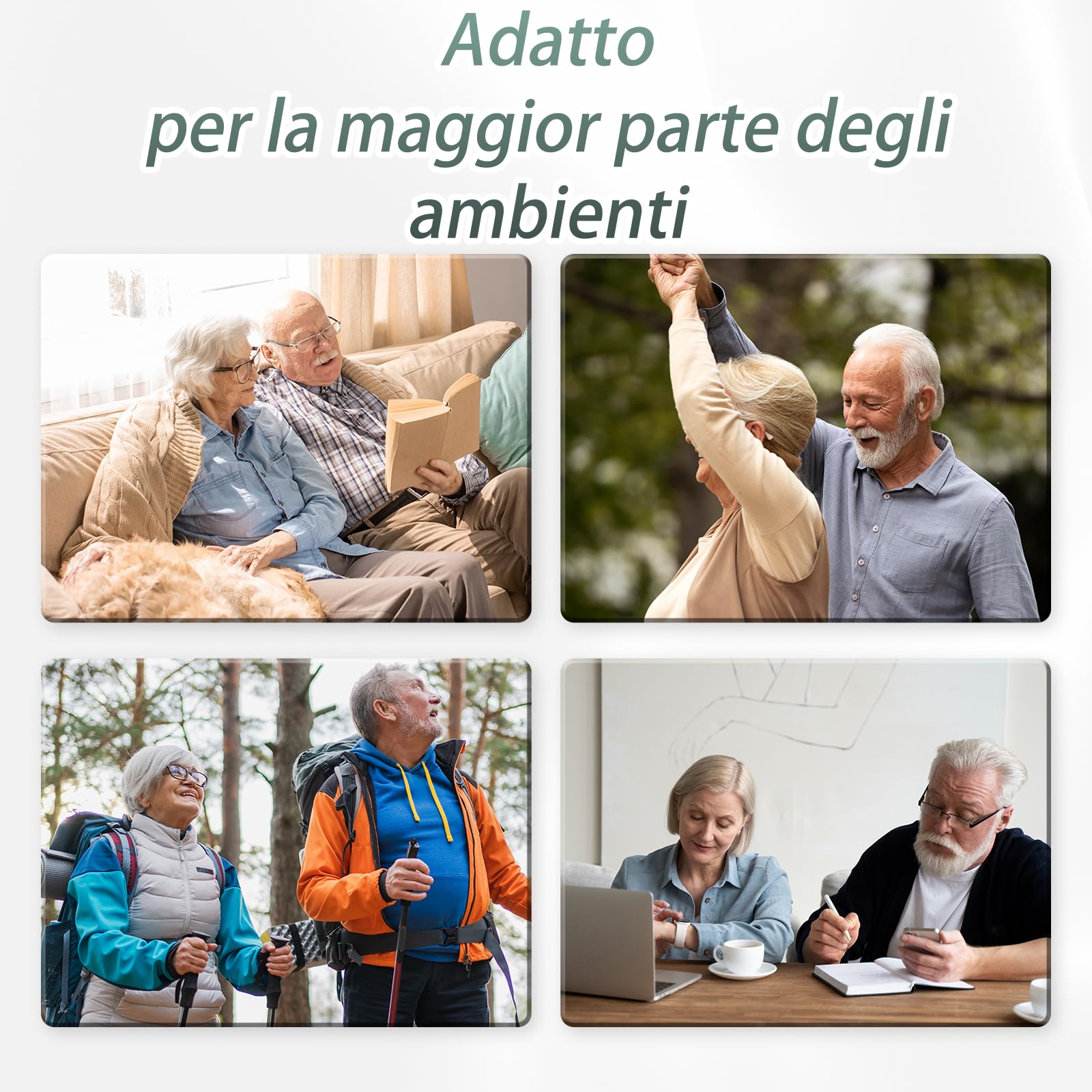 Attrezzatura migliorata per la riduzione del rumore, leggera e portatile da 3,3 g, ricarica rapida magnetica, funzionamento con un solo pulsante, facile da usare(bianco)