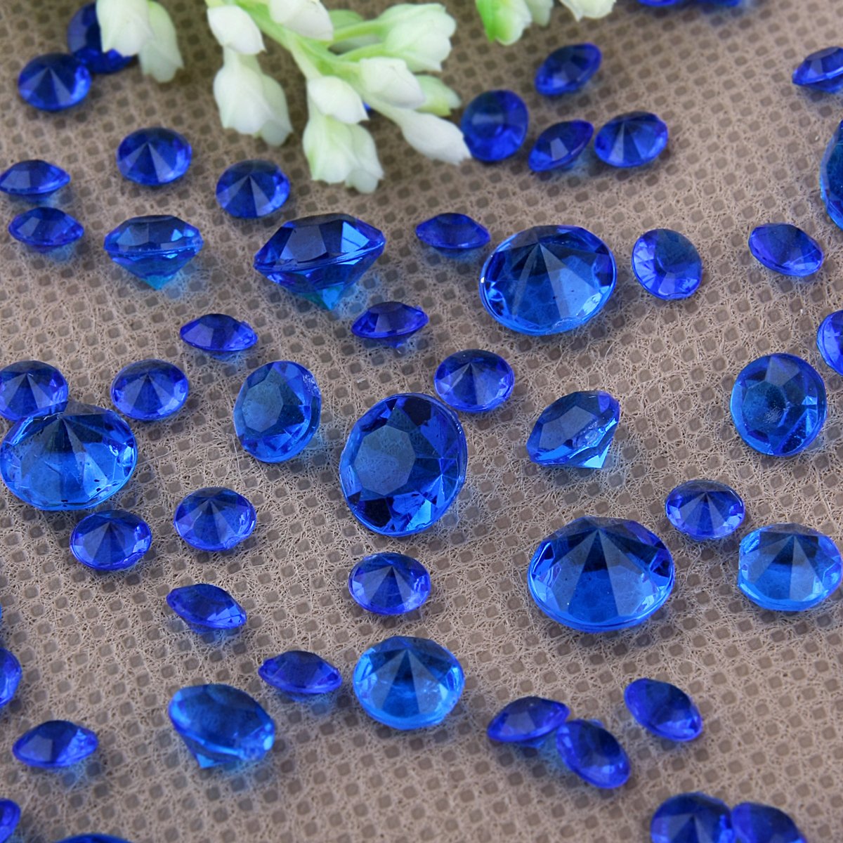 5000 Diamond Scatter Crystals Confetti Wedding Table Decoration 2 Mixed Sizes (Royal blue)
