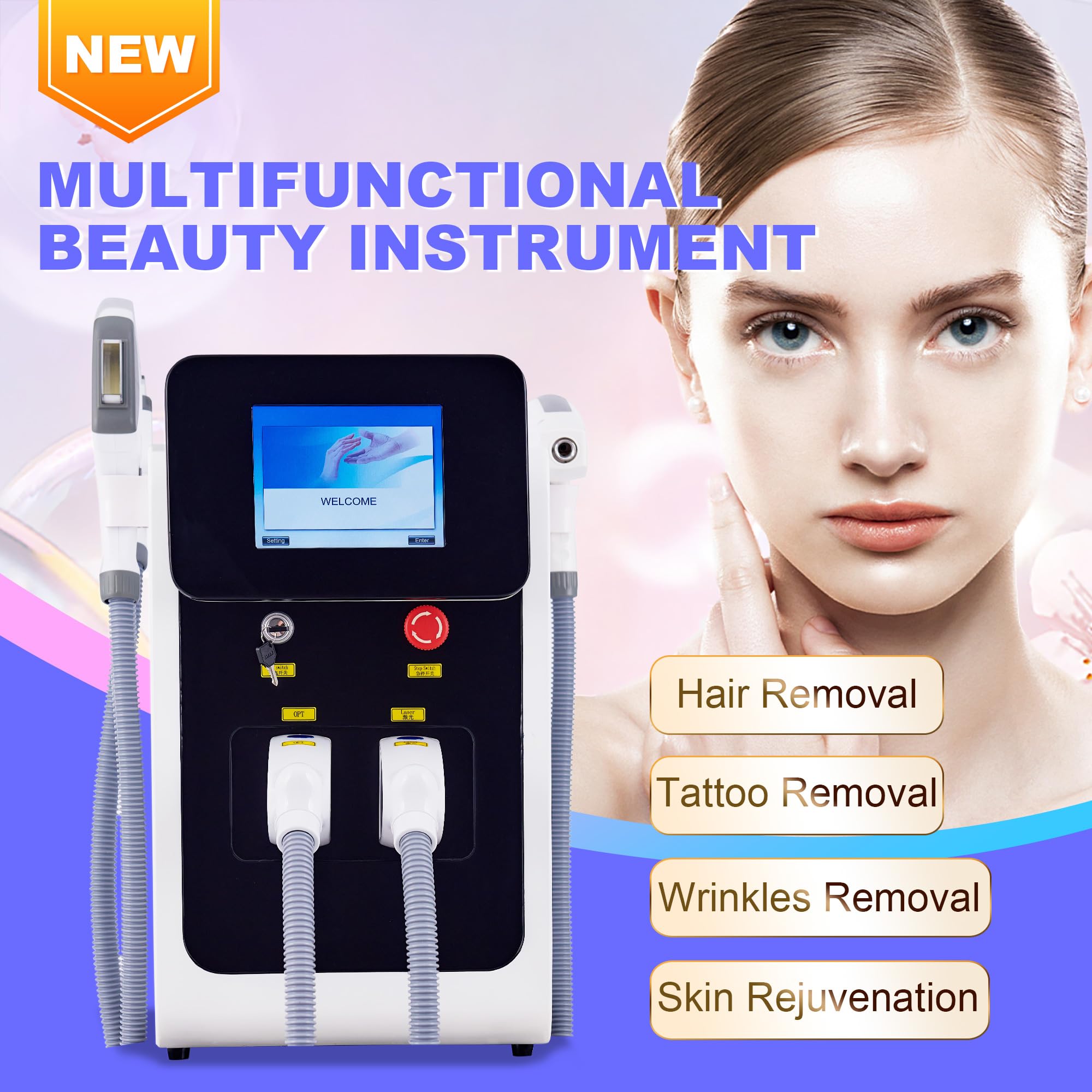 Macchina Estetica Multifunzione 3 in 1 per Bellezza Professionale