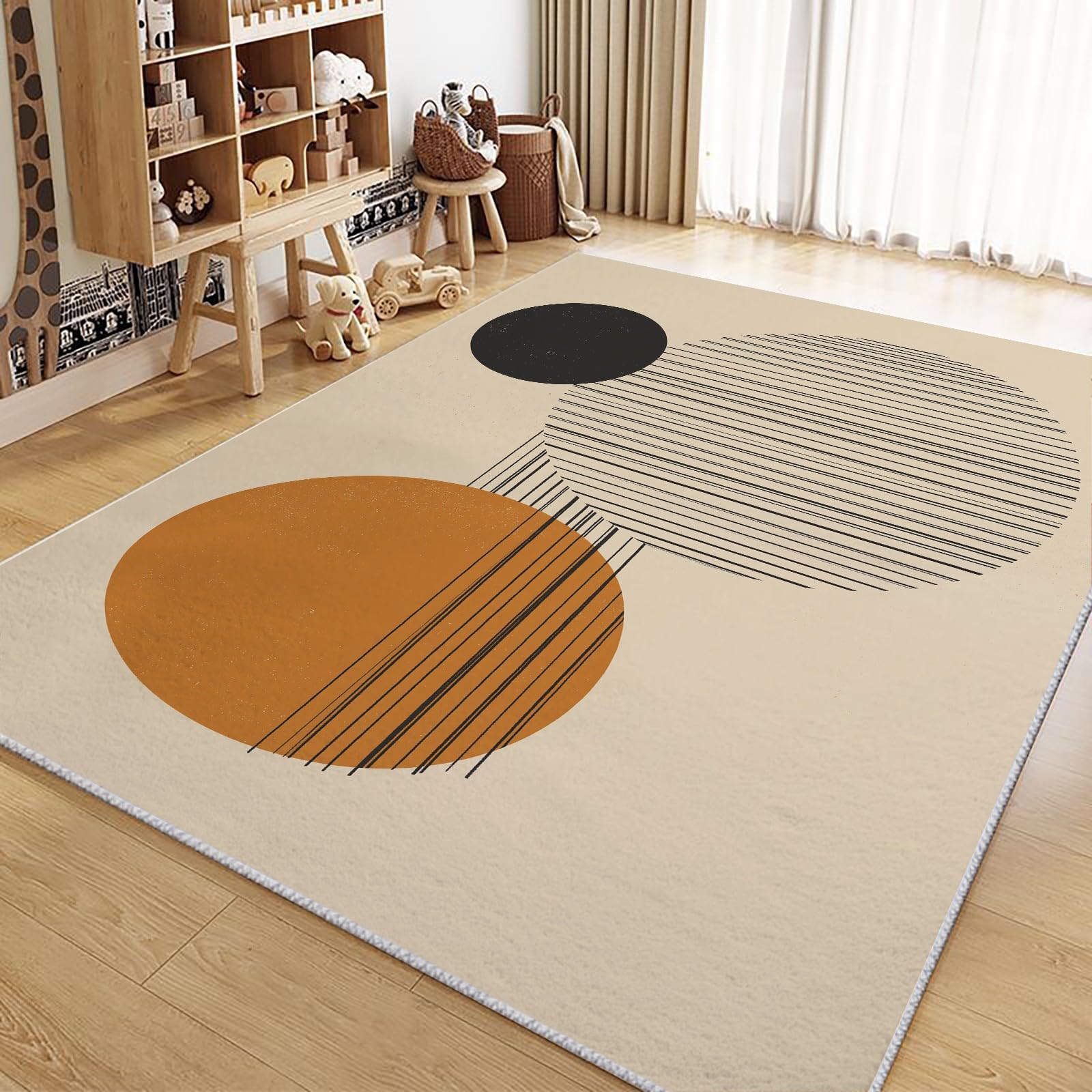 Tappeto Salotto Linee Forme Geometriche 160x230 cm Moderno Tappeto Soggiorno Pelo Corto Morbido Antiscivolo Tappeti Salotto Grandi Camera da Letto Home Decor