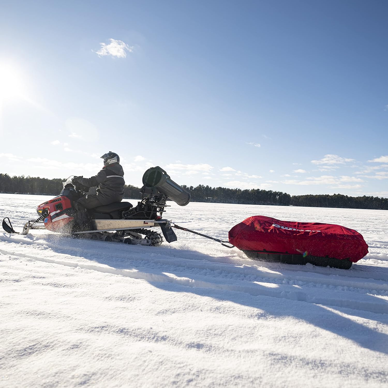 Eskimo 34120 64" Sled Travel Cover,Black/Red