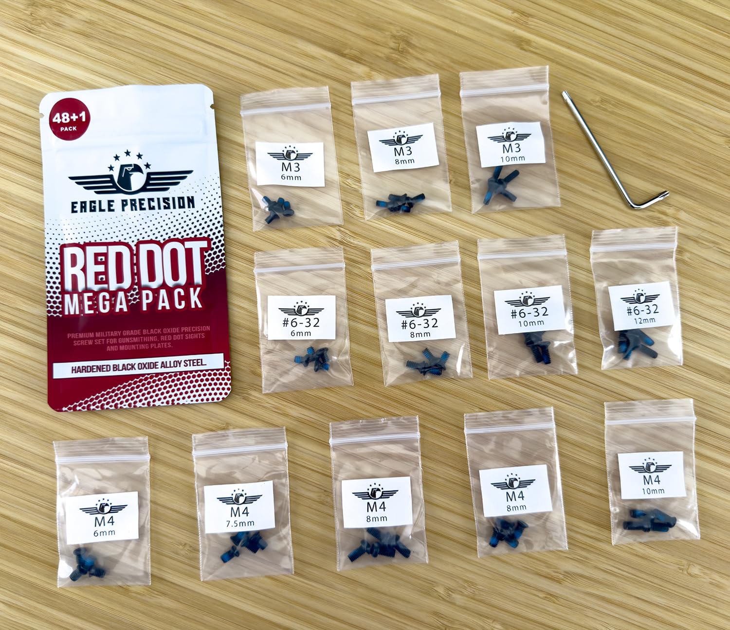 Red Dot Screw Kit - 48 Precision Screws & Torx Key -4