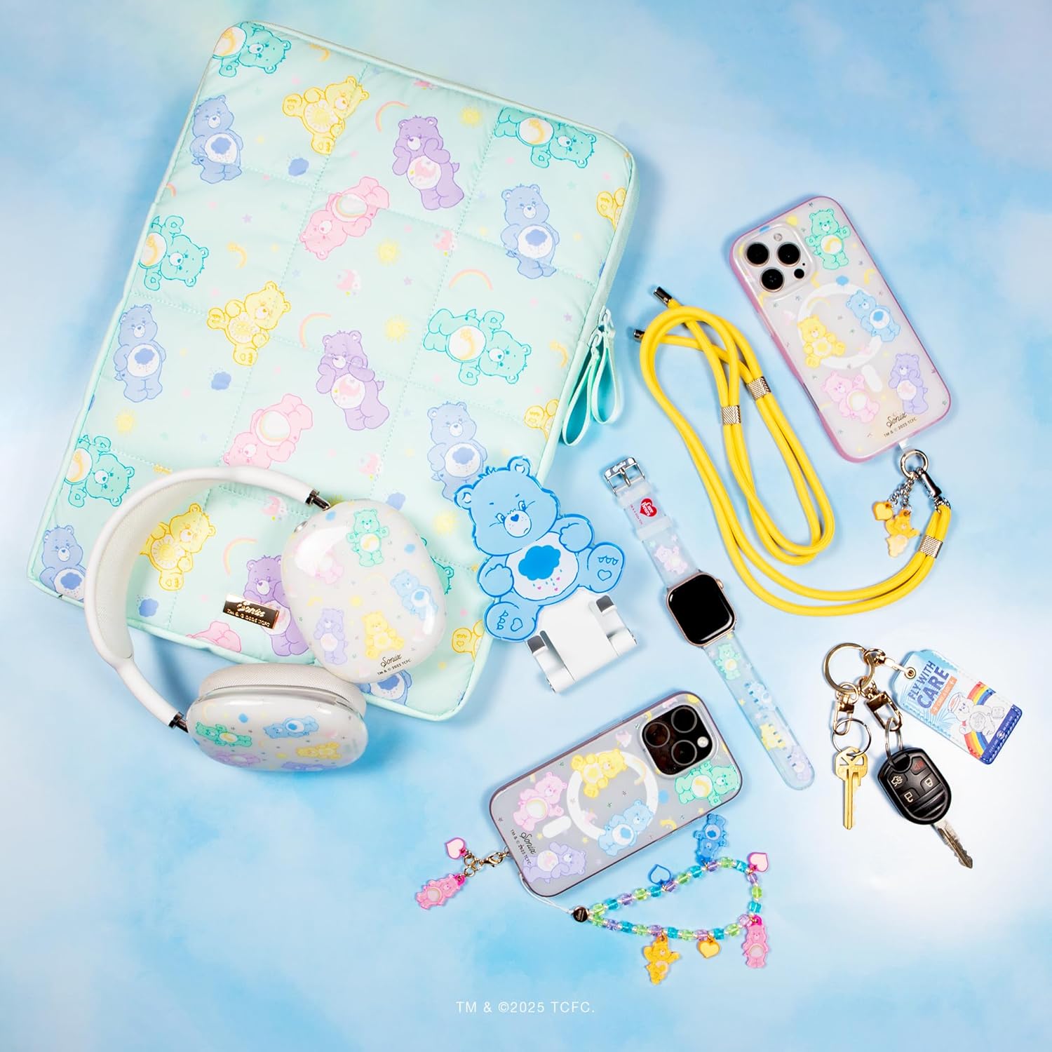 Sonix | Puffy Laptop Sleeve | 15-16 Inch, Quilted Pillow Puffer Laptop Carrying Case, Computer Sleeve | Care Bears Pastel - Image 7