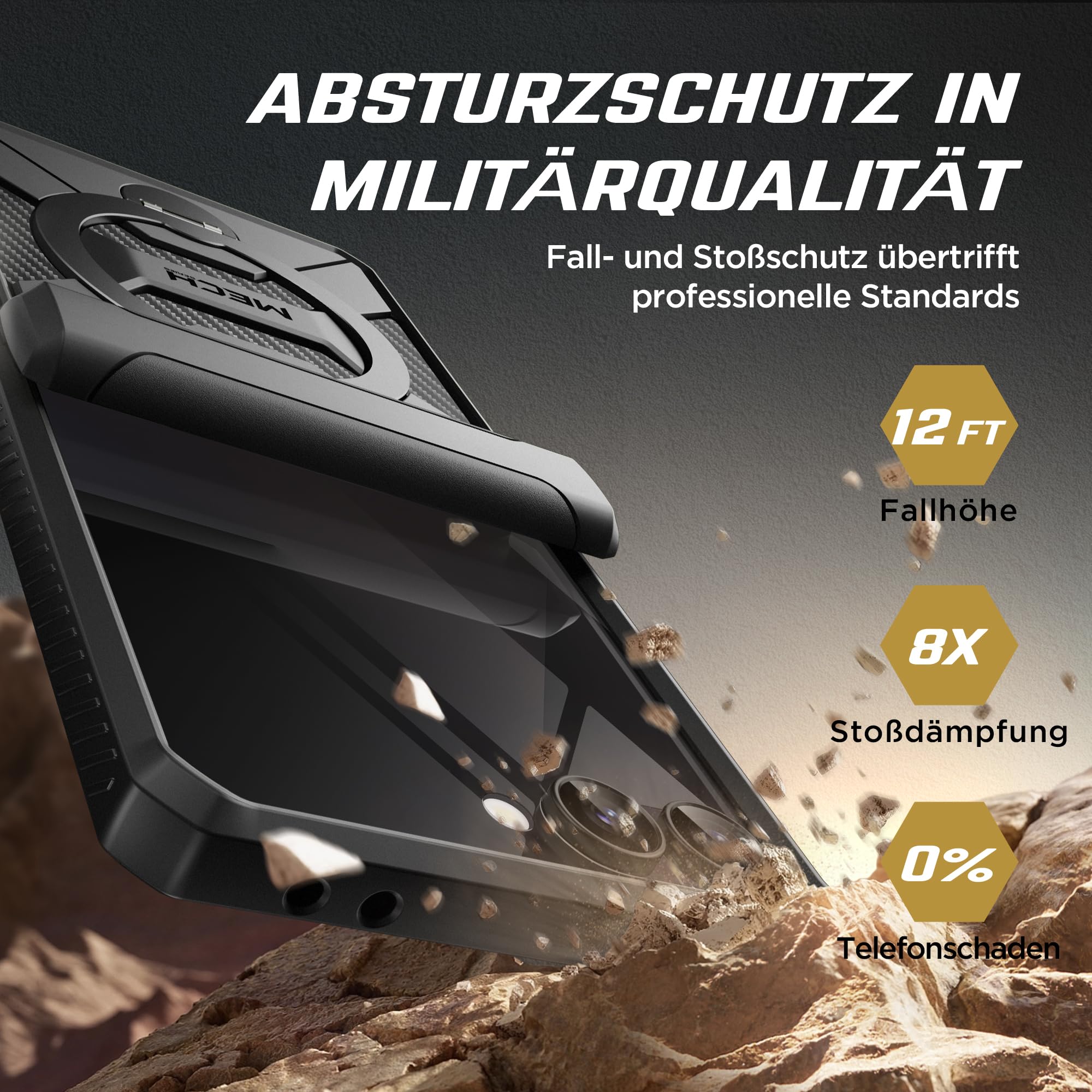 Tongate 360°Drehbarer Magnetständer für Z Flip 7 Hülle mit Privatsphäre Bildschirmschutz, [Kompatibel mit MagSafe] [Anti-Rutsch] [Scharnier Schutz] Ganzkörper Stoßfest Samsung Z Flip 7 Hülle, Schwarz | Kompatibel mit Magsafe, Anti-Spionage-Schutzhülle für