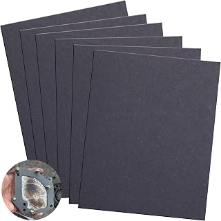 Nkiy Quen 6-Pack Non-Asbestos Gasket Sheets 15x11.8" - 3 Thicknesses (0.8/1/1.2mm) High-Temp Oil-Resistant DIY Material for Engine Rebuilds
