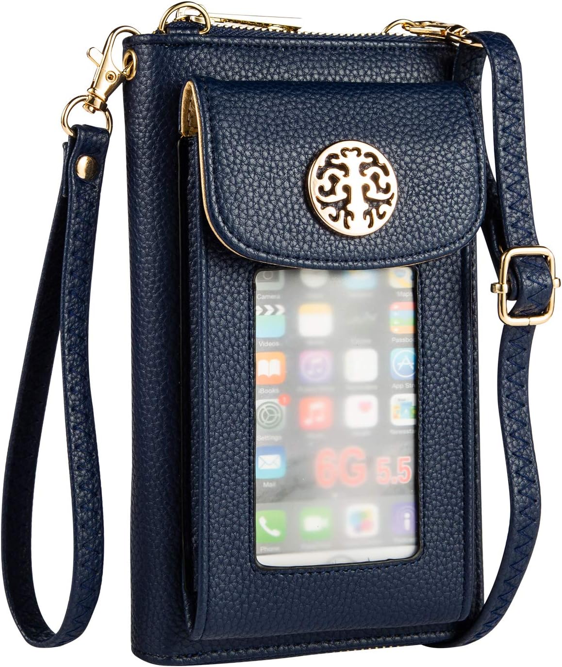 Small Crossbody Purse Cell Phone Wristlet Wallet for Women RFID