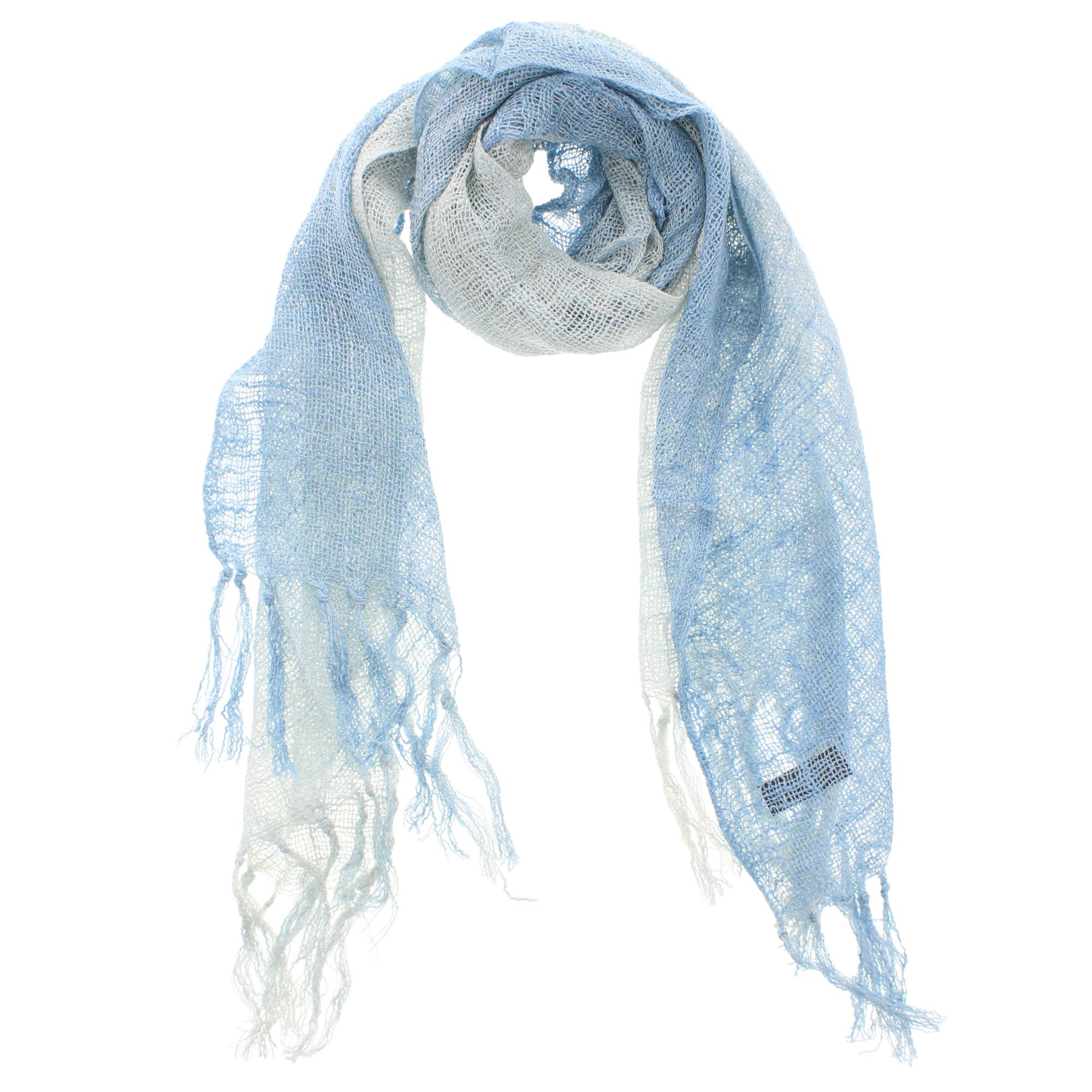 Zac's Alter Ego Women's Baby Blue Lightweight Two Tone Colour Cotton Scarves
