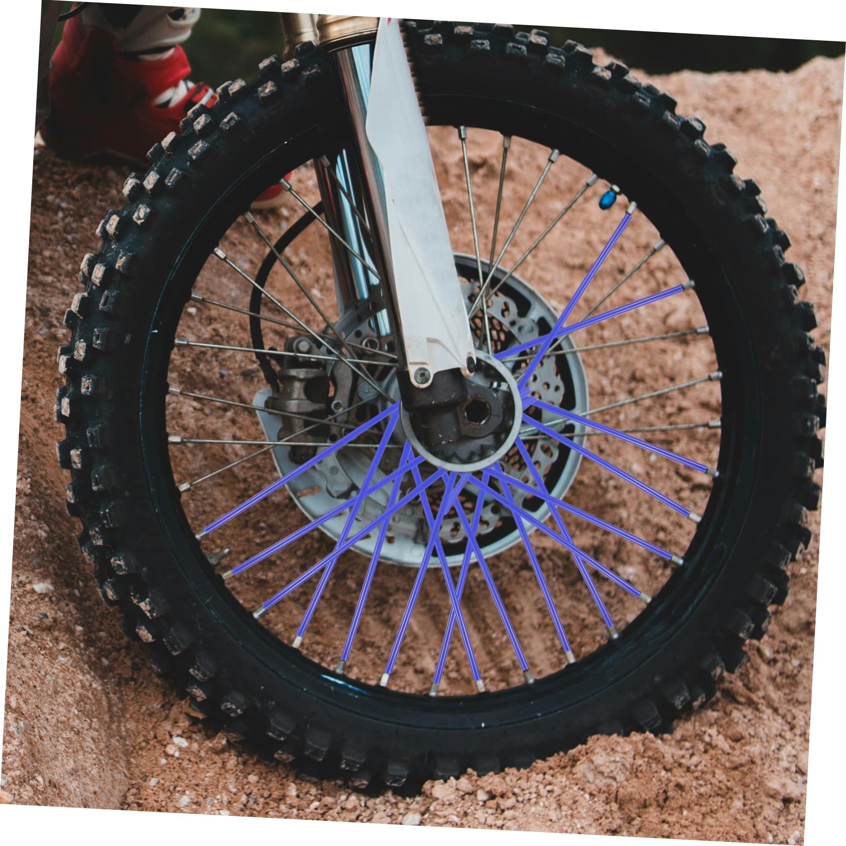 FUNOMOCYA Motorcycle Spoke Skin Covers 72pcs Rim Protectors Decorative Bike Spoke Wraps Lightweight Compact and Easy to Fit