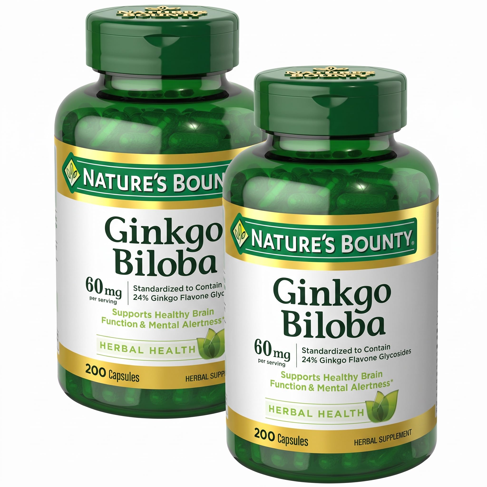 Bounty Ginkgo Biloba 60 Mg, 200 kapsúl (17243) (balenie 2)