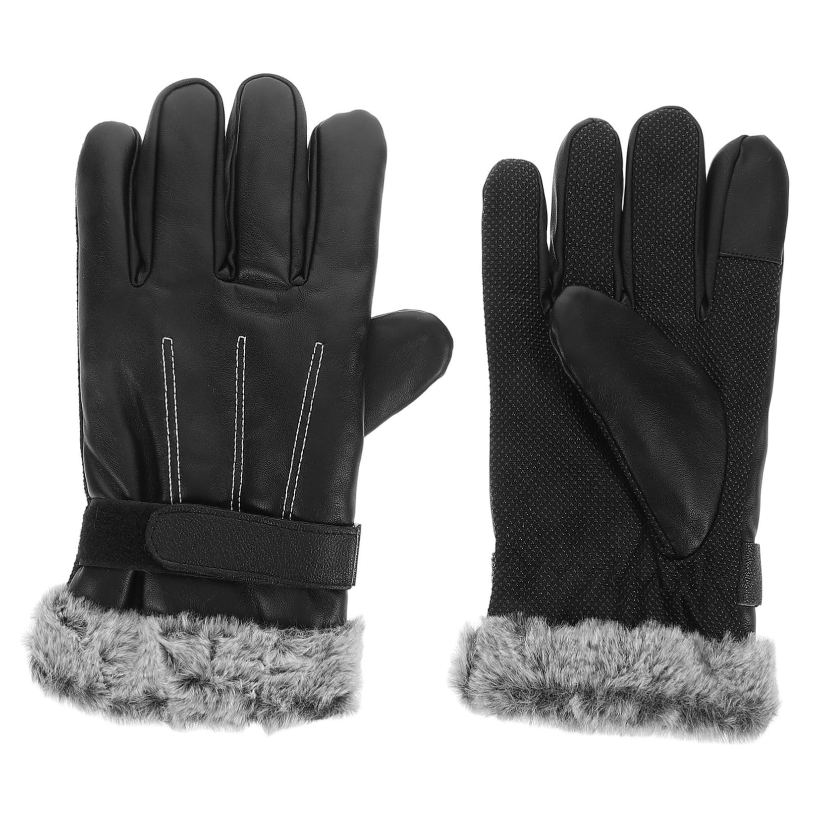 SOLUSTRE 1pair Touchscreen Gloves for Men Women Thermal Insulated Non- Ski Gloves for Outdoor Sports Motorcycling and Cold Weather Activities