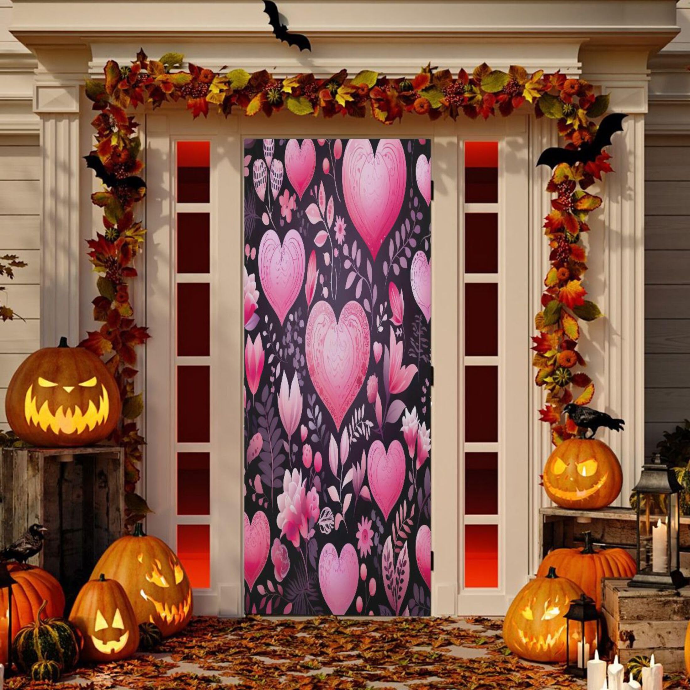 Housse de porte de Saint Valentin pour décoration de maison et fête