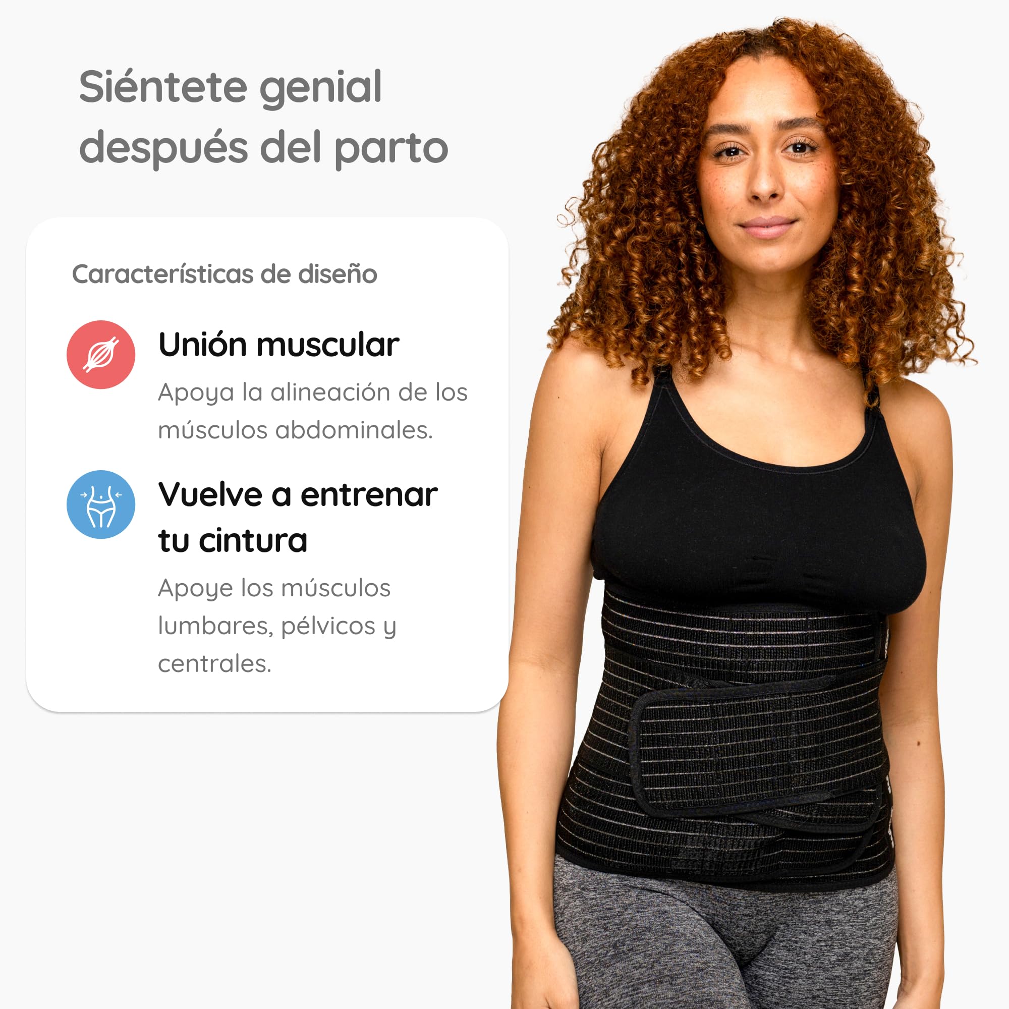 BABYGO® Banda posparto para el vientre para recuperación abdominal y de sección C, faja para mujer (talla única, soporte +)