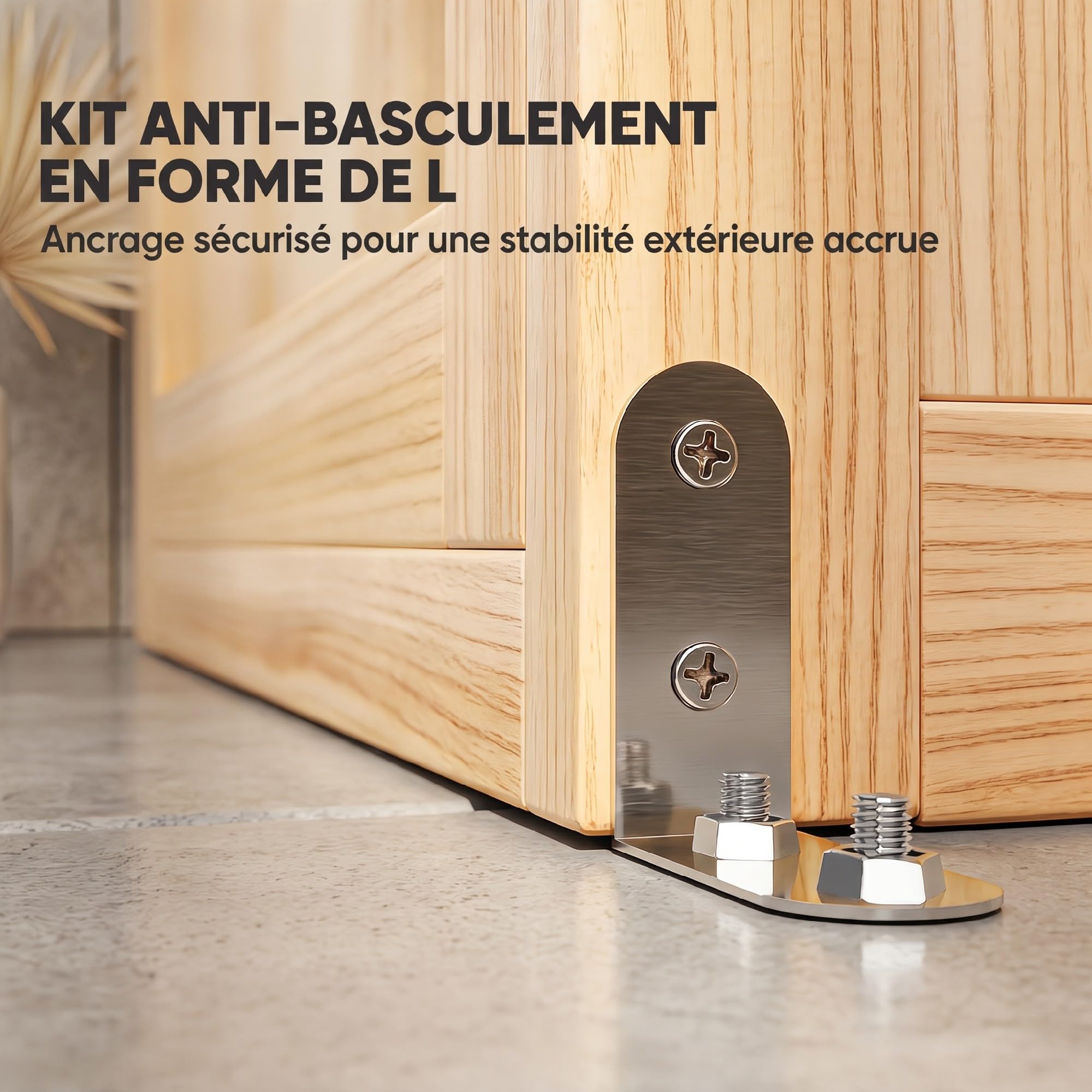 Outsunny Armoire de Jardin en Bois avec 4 Portes et 190cm Bois Naturel