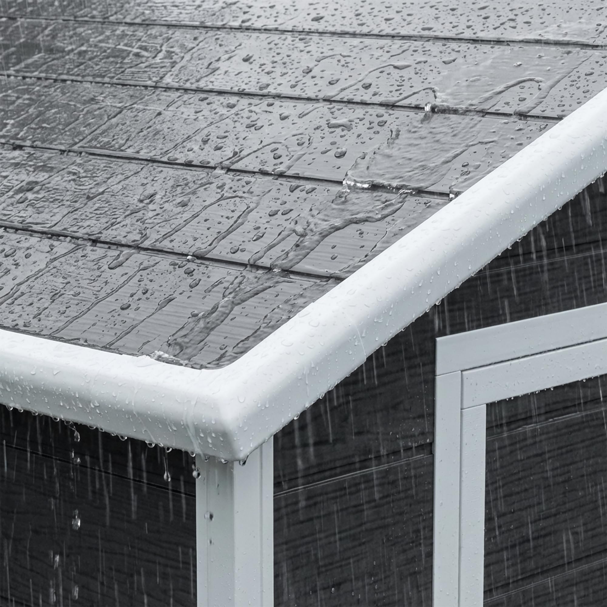 Abri de Jardin en Résine, Cabane à Outils Imperméable avec Fenêtre et Ventilation, Abri de Rangement Verrouillable pour Outils de Jardin, 122 x 92 x 188 cm (Noir)