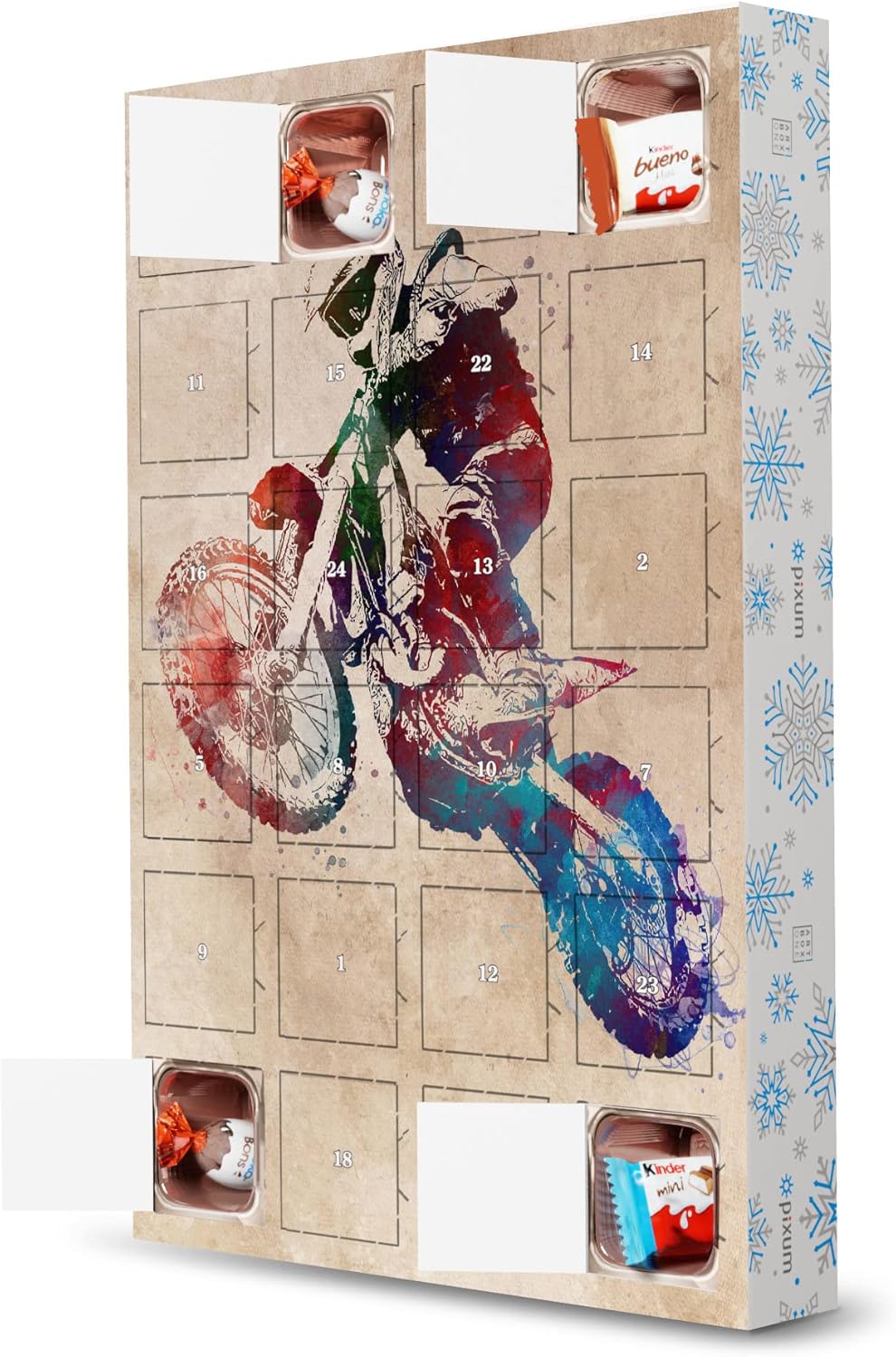 artboxONE Adventskalender mit Produkten von Kinder® Motor Sport
