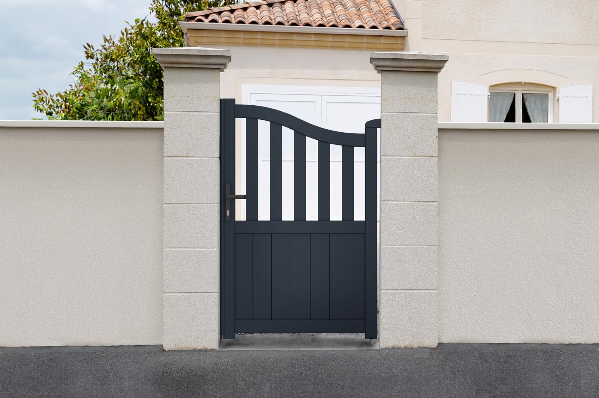 Casanoov Portillon 1m MEIJE H.140cm aluminium gris