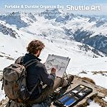 Shuttle Art Sketching et dessin de crayons, 37-Piece Crayons de croquis professionnels dans un étui à fermeture éclair, kit de dessin Art Fournitures avec Graphite Charcoal Sticks Tool Livre de croquis pour adultes Enfants