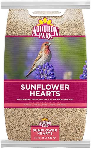 Audubon Park Sunflower Hearts Wild Bird Seed for Outside Feeders,