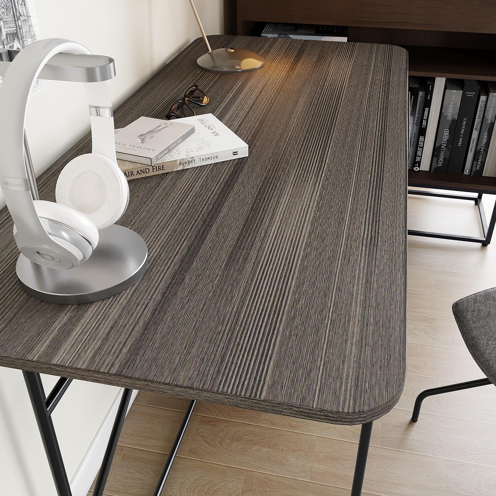 VEELIKE Behang, houten panelen, plakfolie, houtlook, grijs VEELIKE Behang, houten panelen, plakfolie, houtlook, grijs