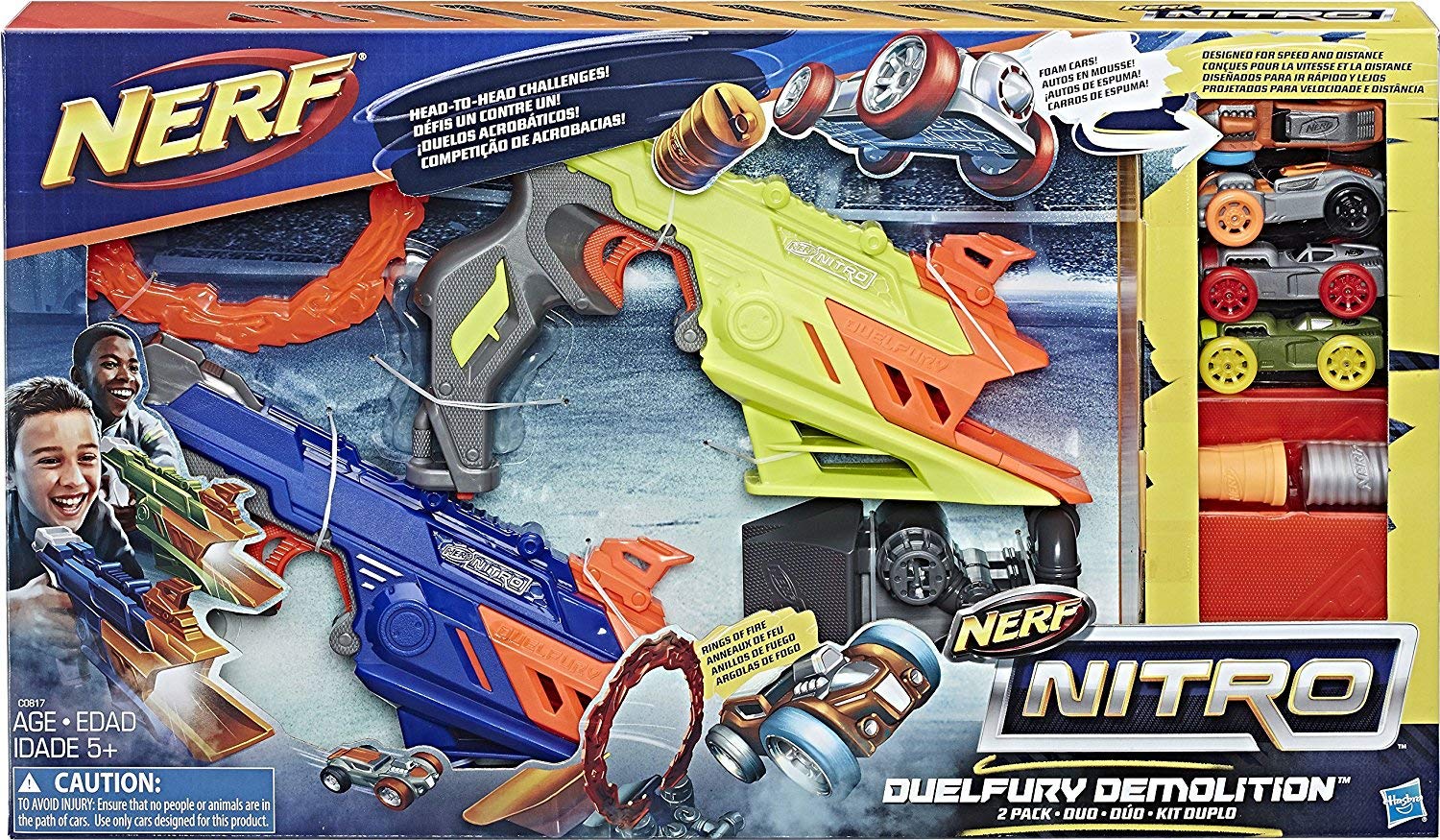 Nerf Nitro - Duelfurry, lanzador para demolición (Hasbro C0817EU40)