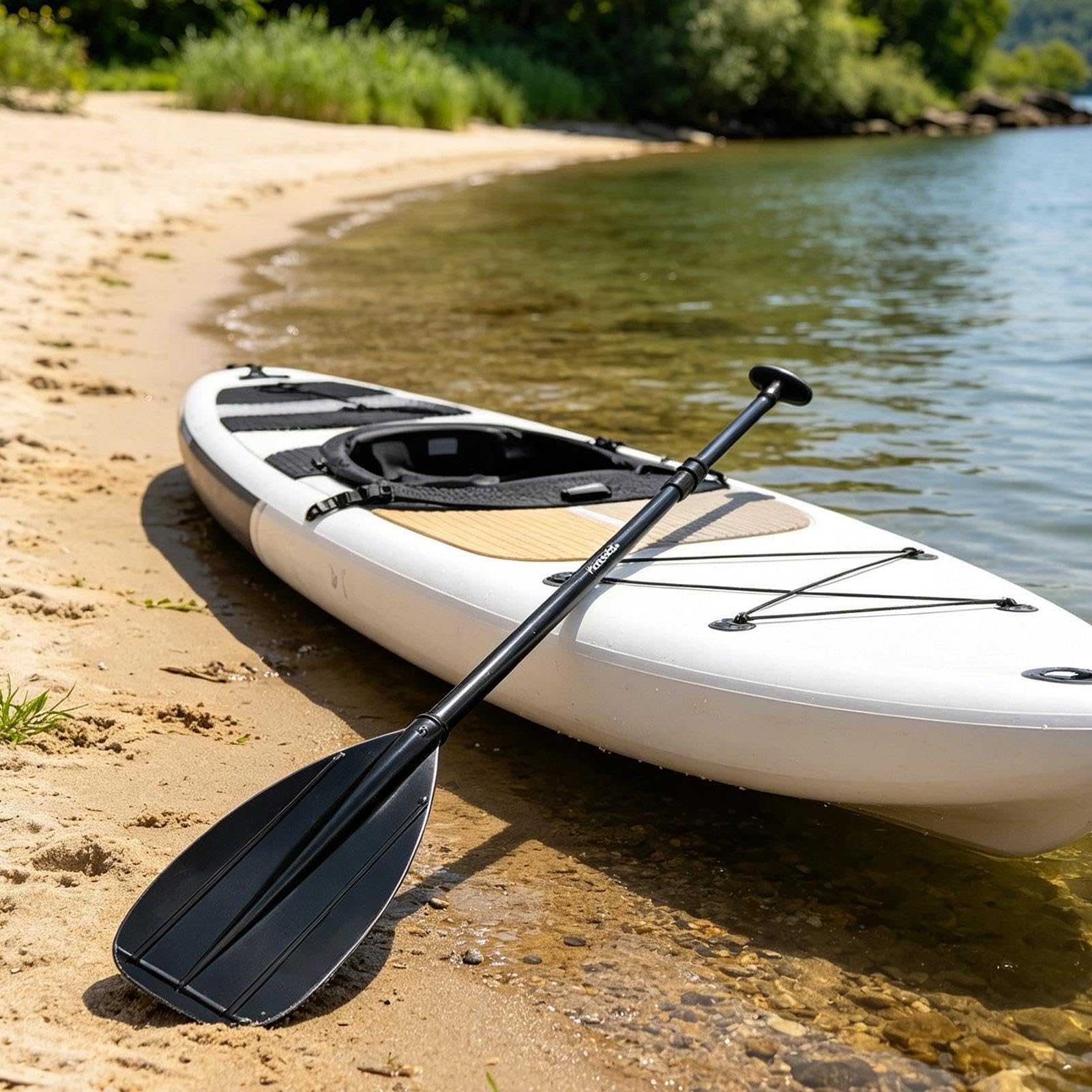 Pala de Kayak de Fibra de Carbono Herramienta Ligera De Fibra De Carbono, 2 | Pala Kayak Pesca Para Remo Excursionismo Natación Pesca Lago Río Mar Rafting Camping Viaje Playa